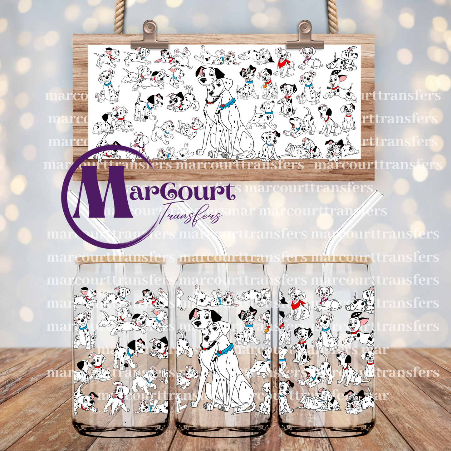 101 DALMATIONS-16 0Z-UV DTF CUP WRAP