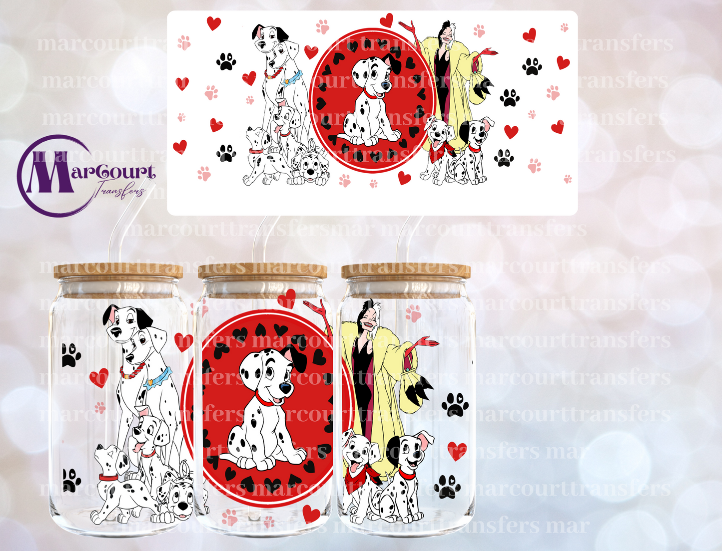 101 DALMATIONS 2-16 0Z-UV DTF CUP WRAP
