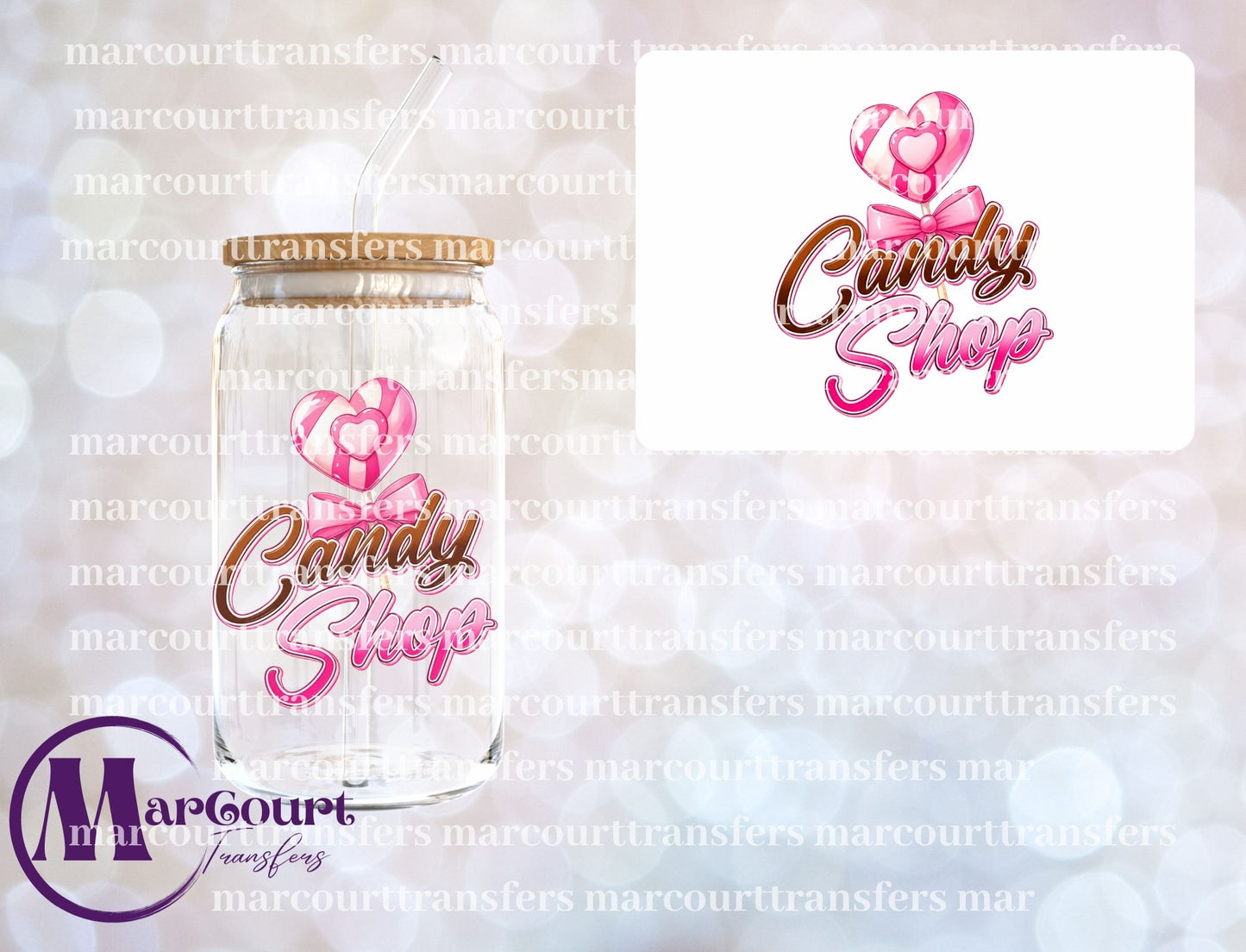 CANDY SHOP HEART-UV DTF CUP WRAP