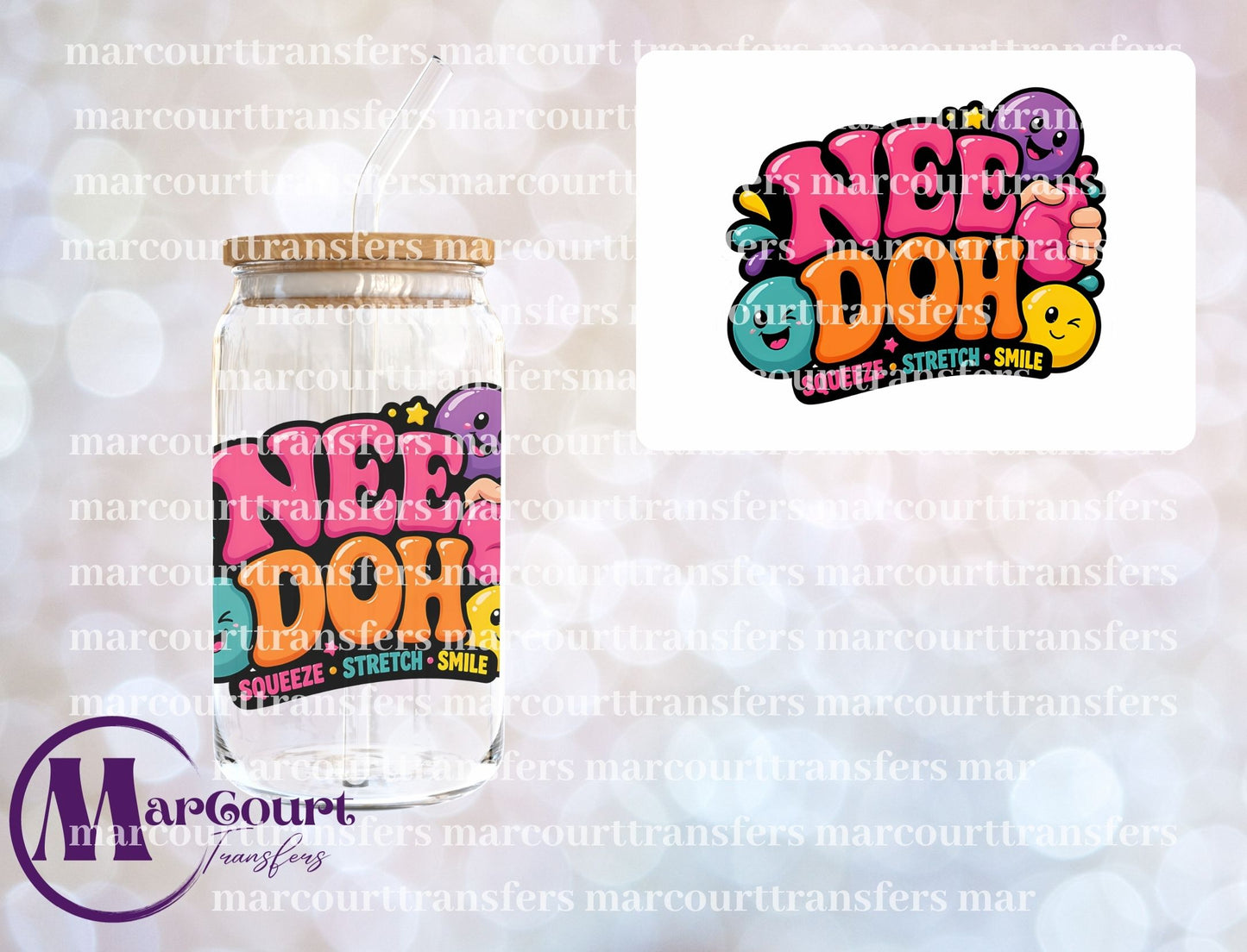NEEDOH SQUEEZE STRETCH SMILE-UV DTF CUP WRAP