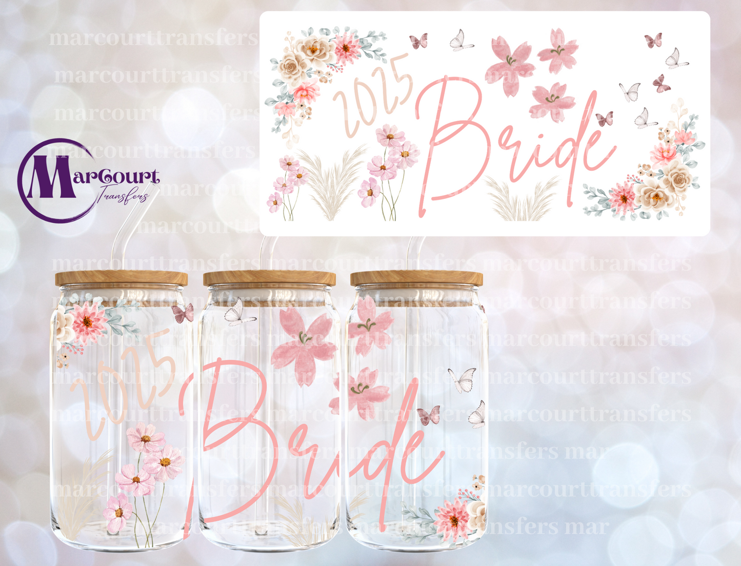 2025 BRIDE FLORAL-16 0Z-UV DTF CUP WRAP