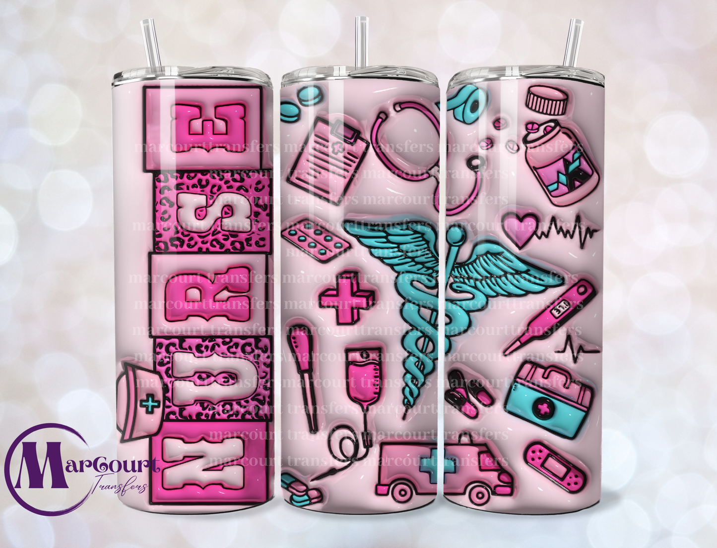 NURSE INFLATED-SKINNY TUMBLER TRANSFER