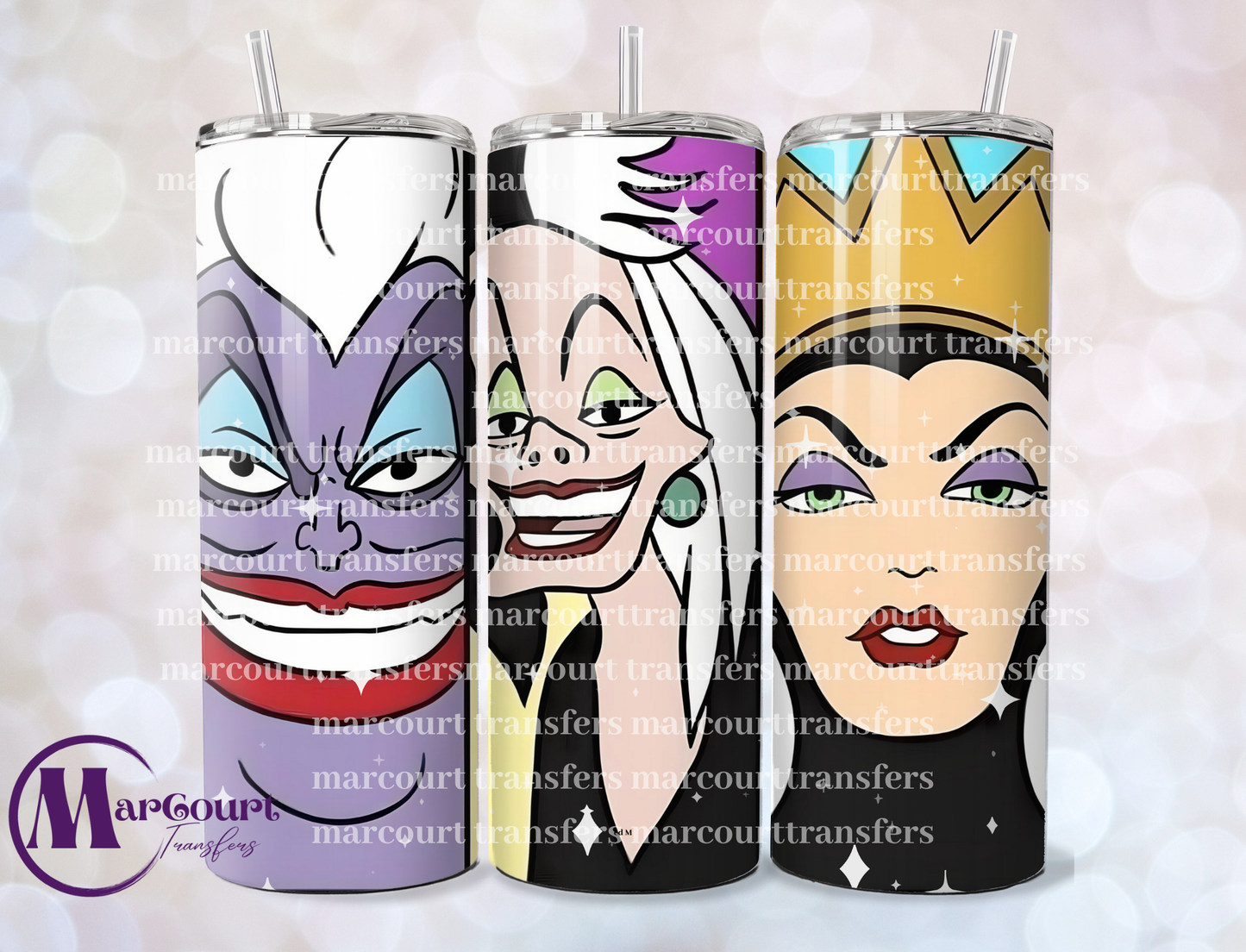 3 LADY VILLAINS #1-SKINNY TUMBLER TRANSFER