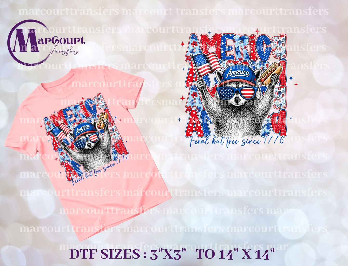 DTF-AMERICA FERAL BUT FREE RACOON
