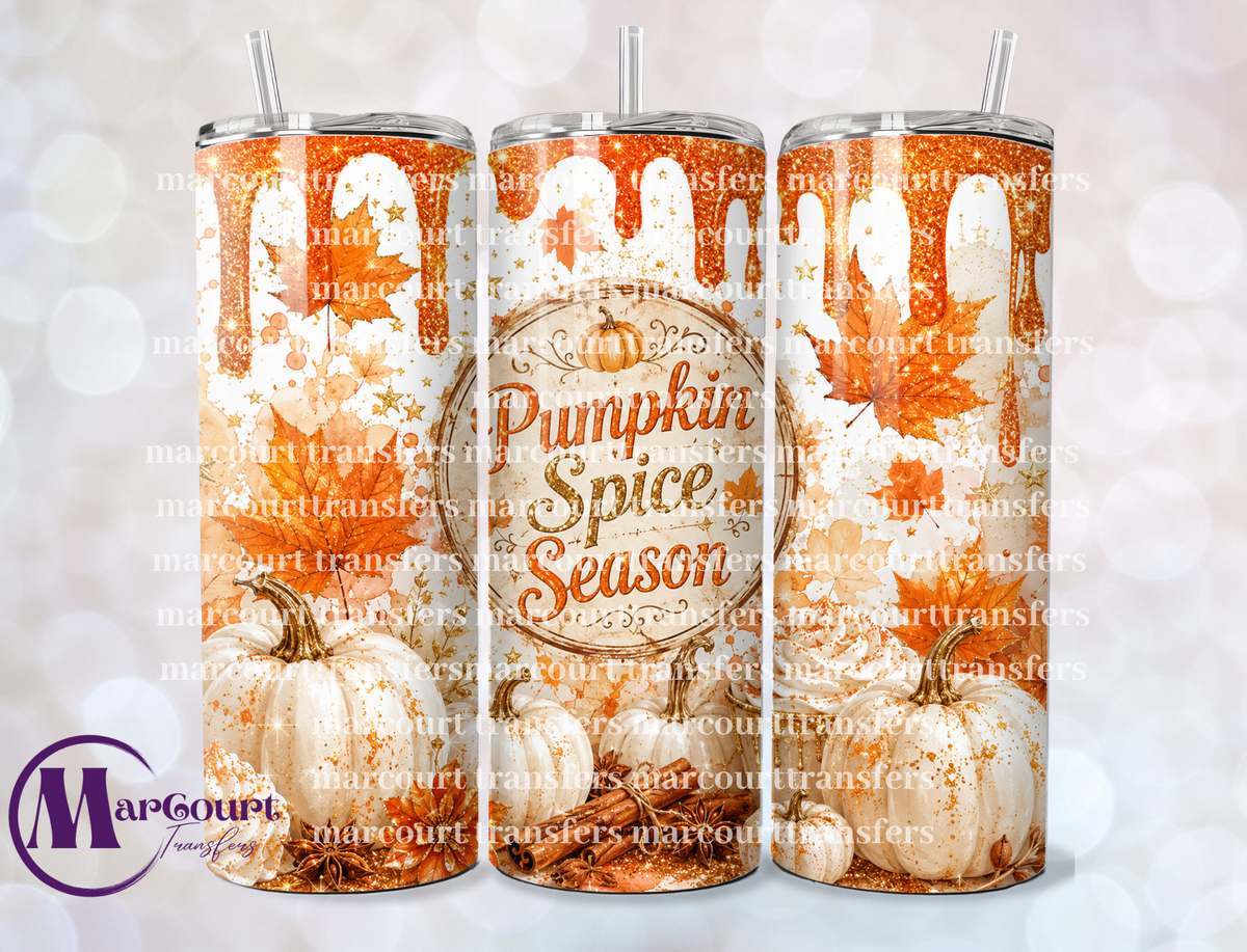 PUMPKIN SPICE SEASON DRIP-20 OZ-UV DTF CUP WRAP