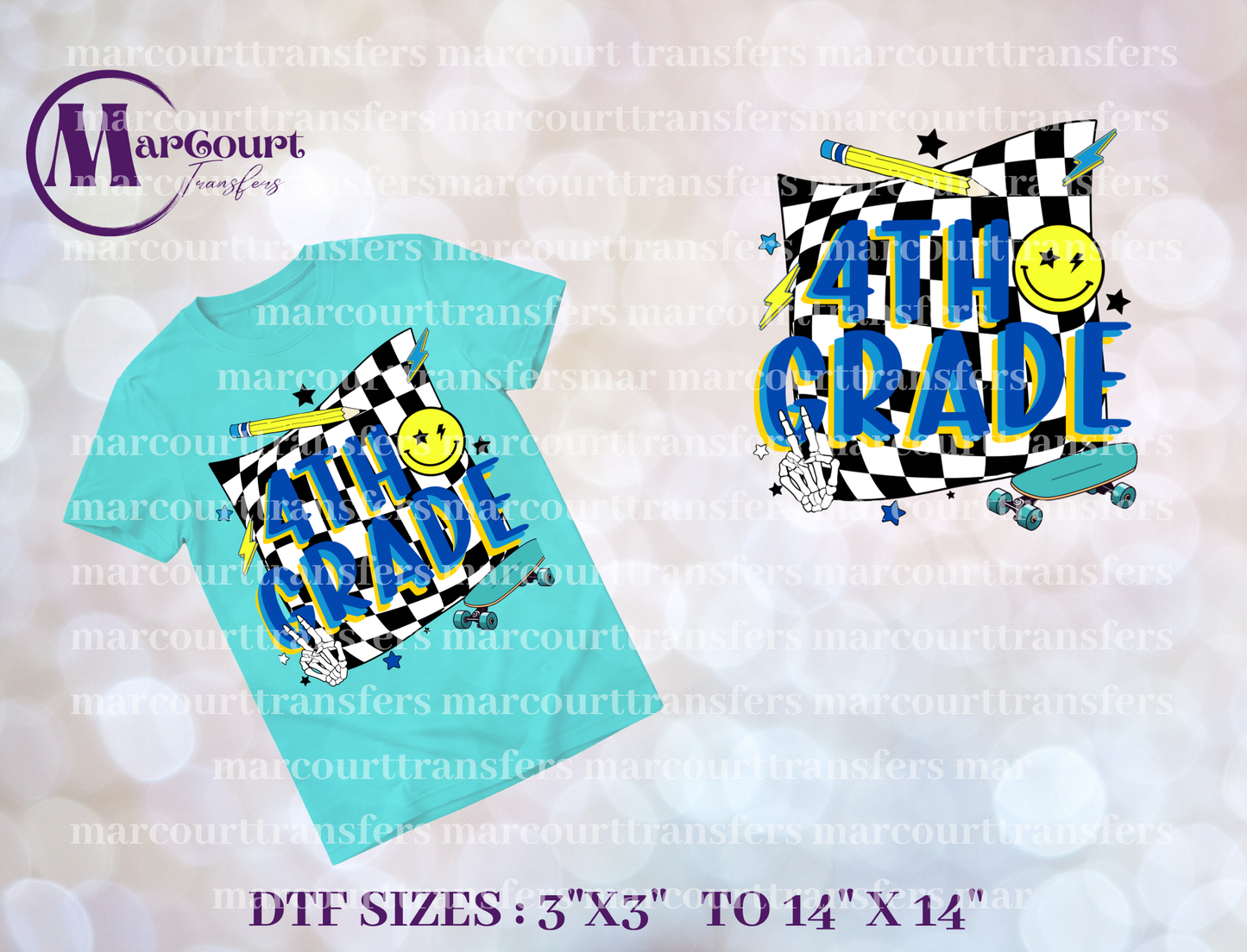 DTF-4TH GRADE CHECKERED
