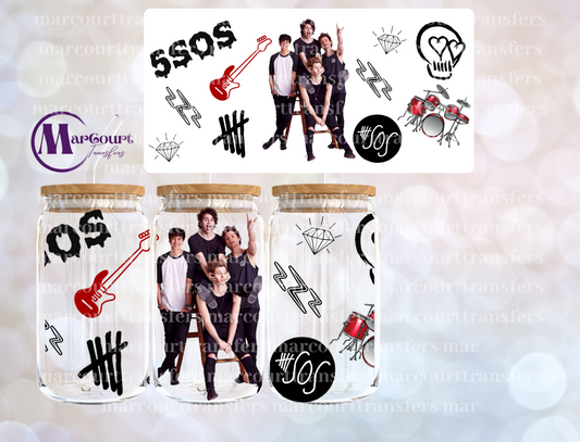 5 SECONDS OF SUMMER-16 0Z-UV DTF CUP WRAP
