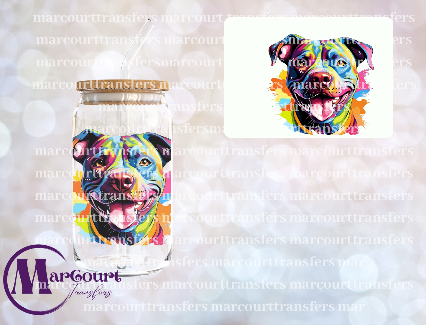 AMERICAN PIT BULL 2-DECAL-UV DTF CUP WRAP