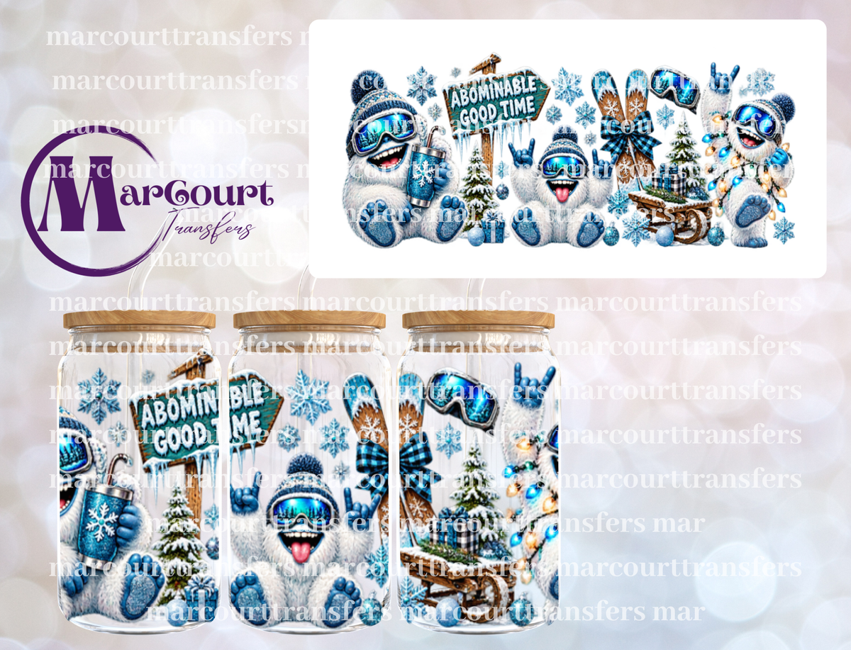 ABOMINABLE GOOD TIME-16 0Z-UV DTF CUP WRAP