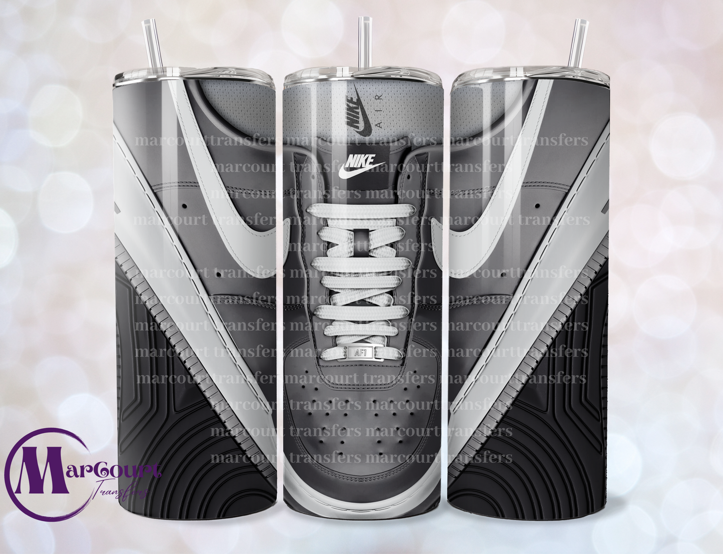 AIR FORCE 1- BLACK-SKINNY TUMBLER TRANSFER