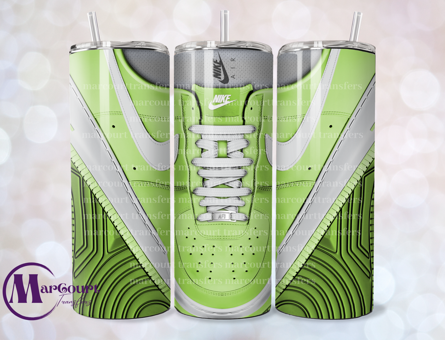 AIR FORCE 1-LIME GREEN-SKINNY TUMBLER TRANSFER
