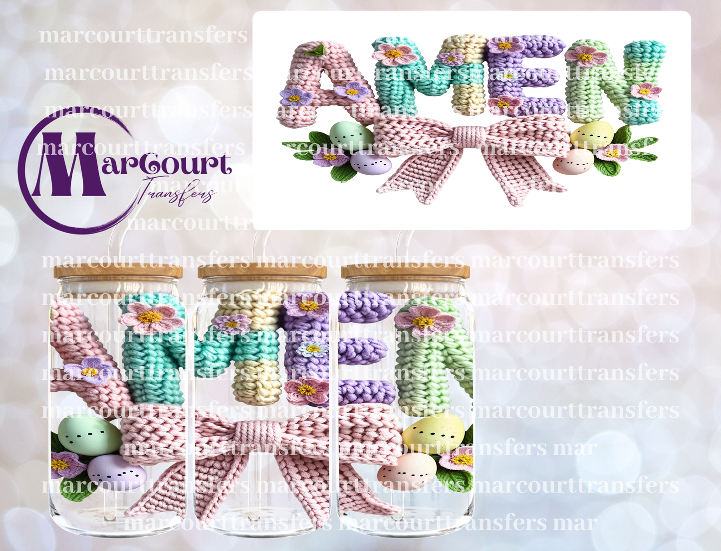 AMEN FAUX YARN-16 0Z-UV DTF CUP WRAP