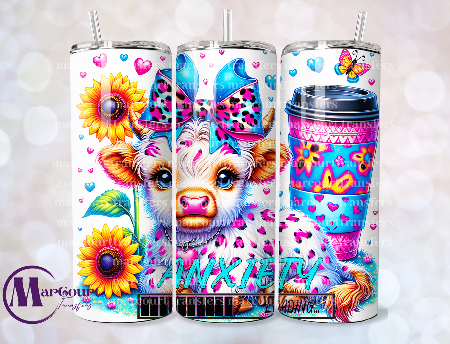 ANXIETY LOADING-SKINNY TUMBLER TRANSFER