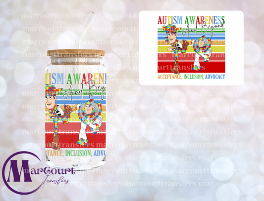 AUTISM AWARENESS TOY STORY-DECAL-UV DTF CUP WRAP