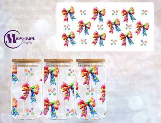 AUTISM BOW-16 0Z-UV DTF CUP WRAP