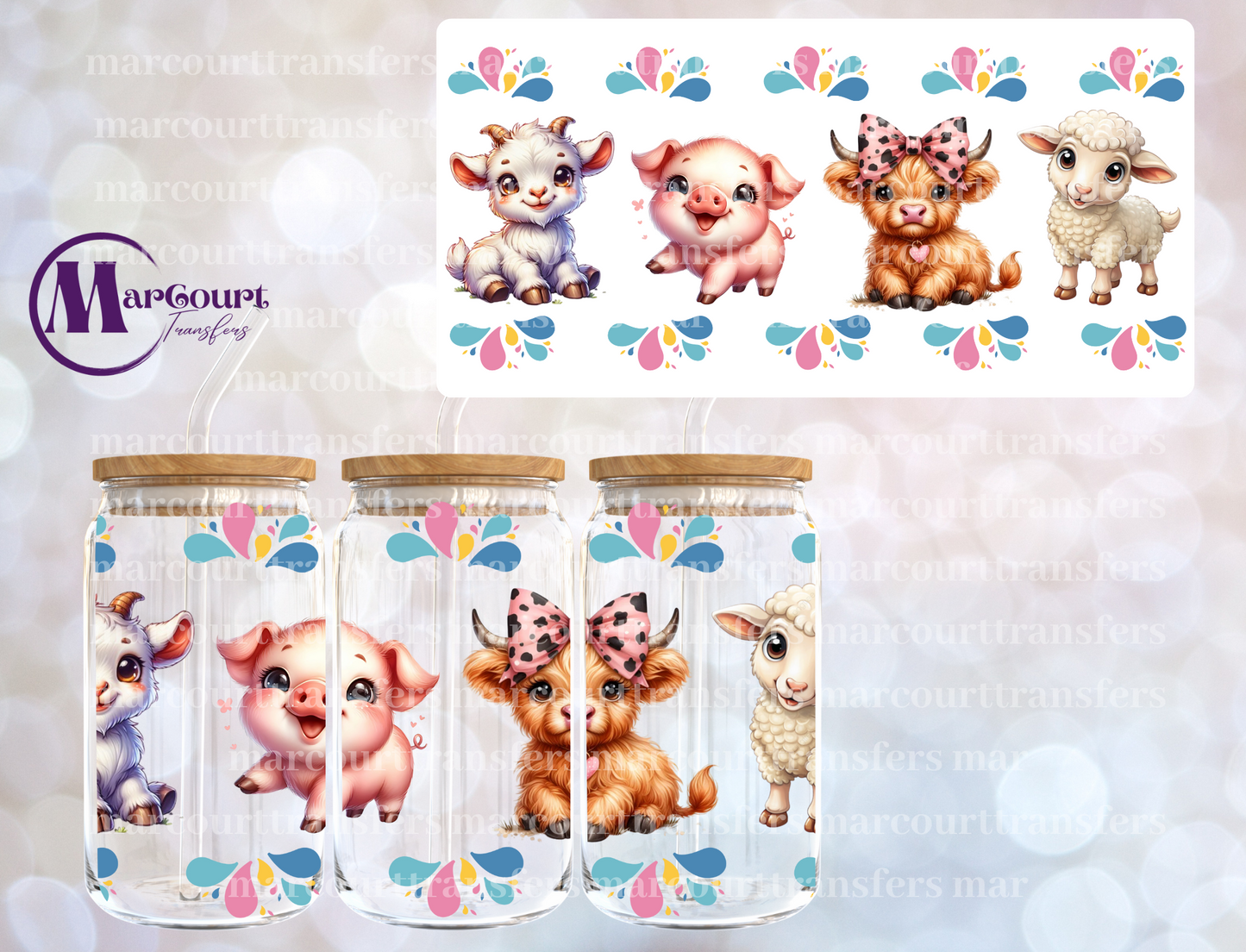 BABY FARM ANIMALS-16 0Z-UV DTF CUP WRAP