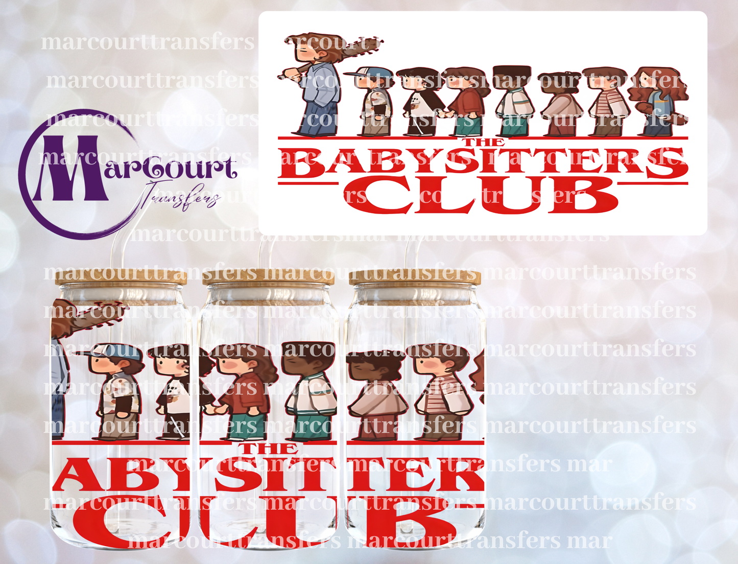 BABYSITTERS CLUB-16 0Z-UV DTF CUP WRAP