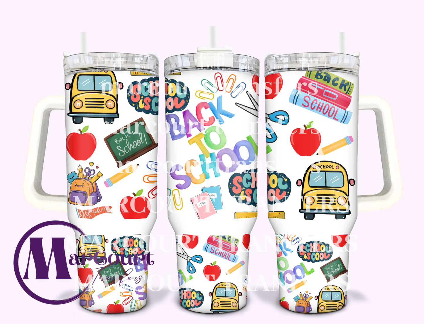 BACK TO SCHOOL-40 0Z-UV DTF CUP WRAP