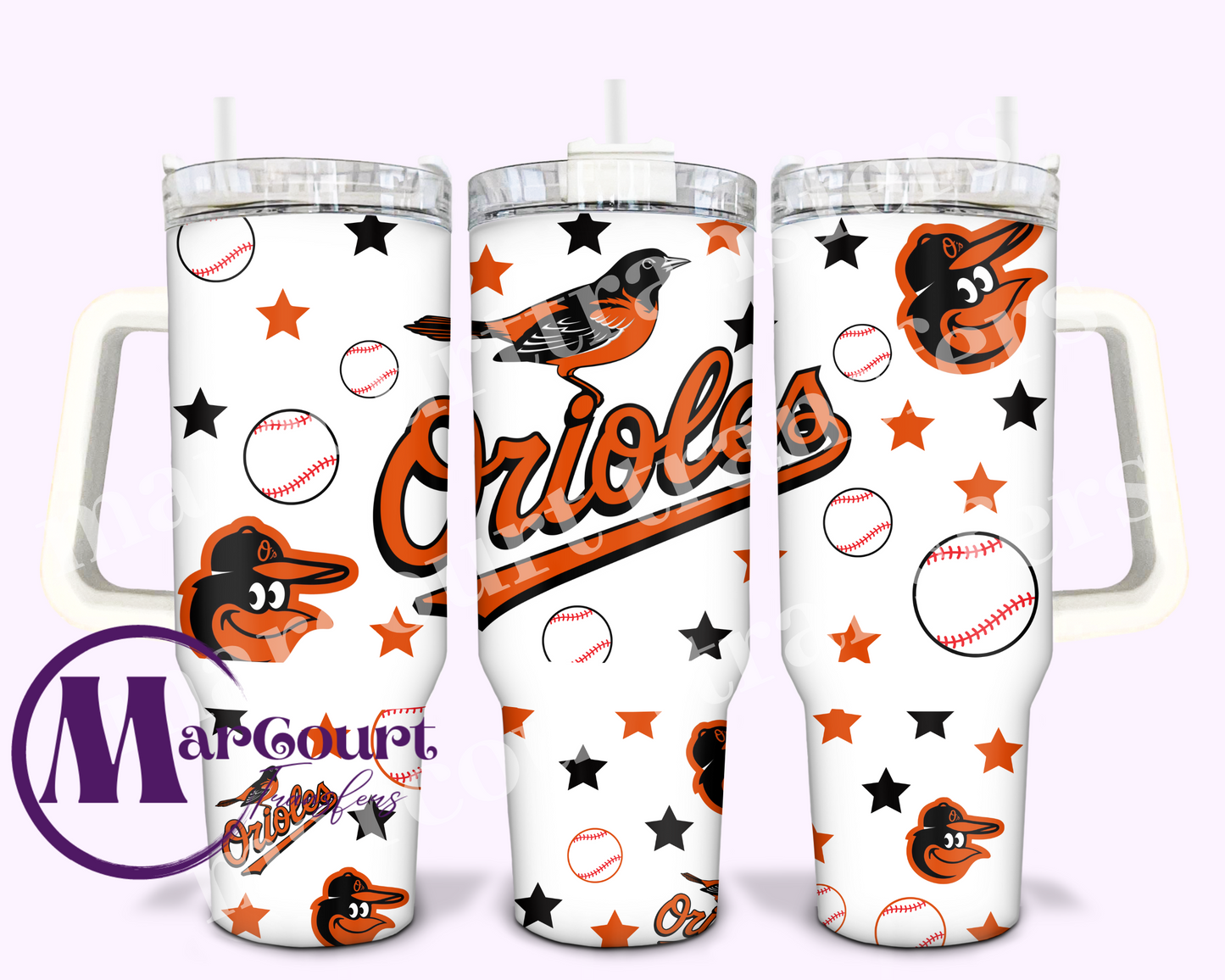 BALTIMORE ORIOLES-40 0Z-UV DTF CUP WRAP