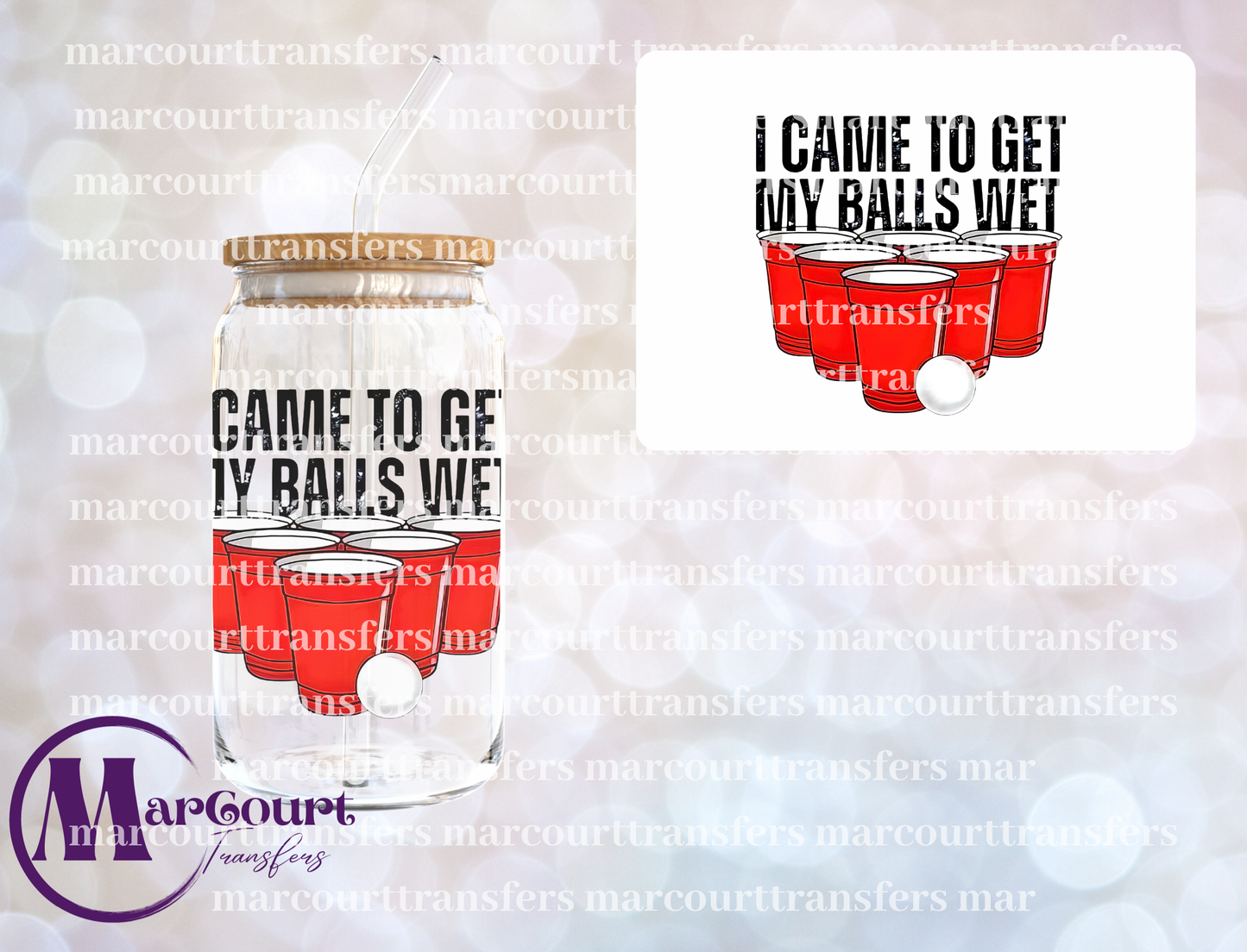 BEER PONG-UV DTF CUP WRAP