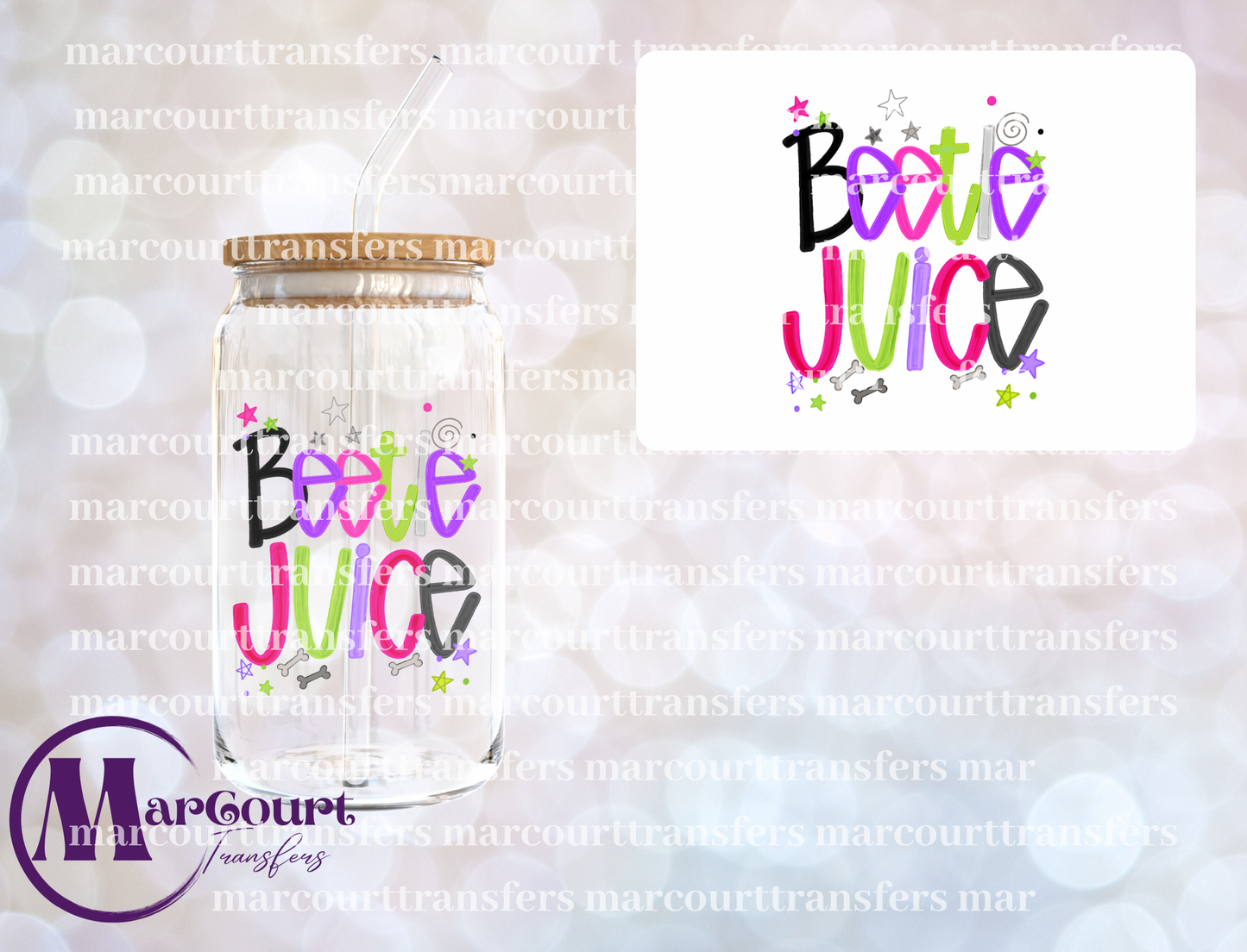 BEETLEJUICE LETTERS-UV DTF CUP WRAP