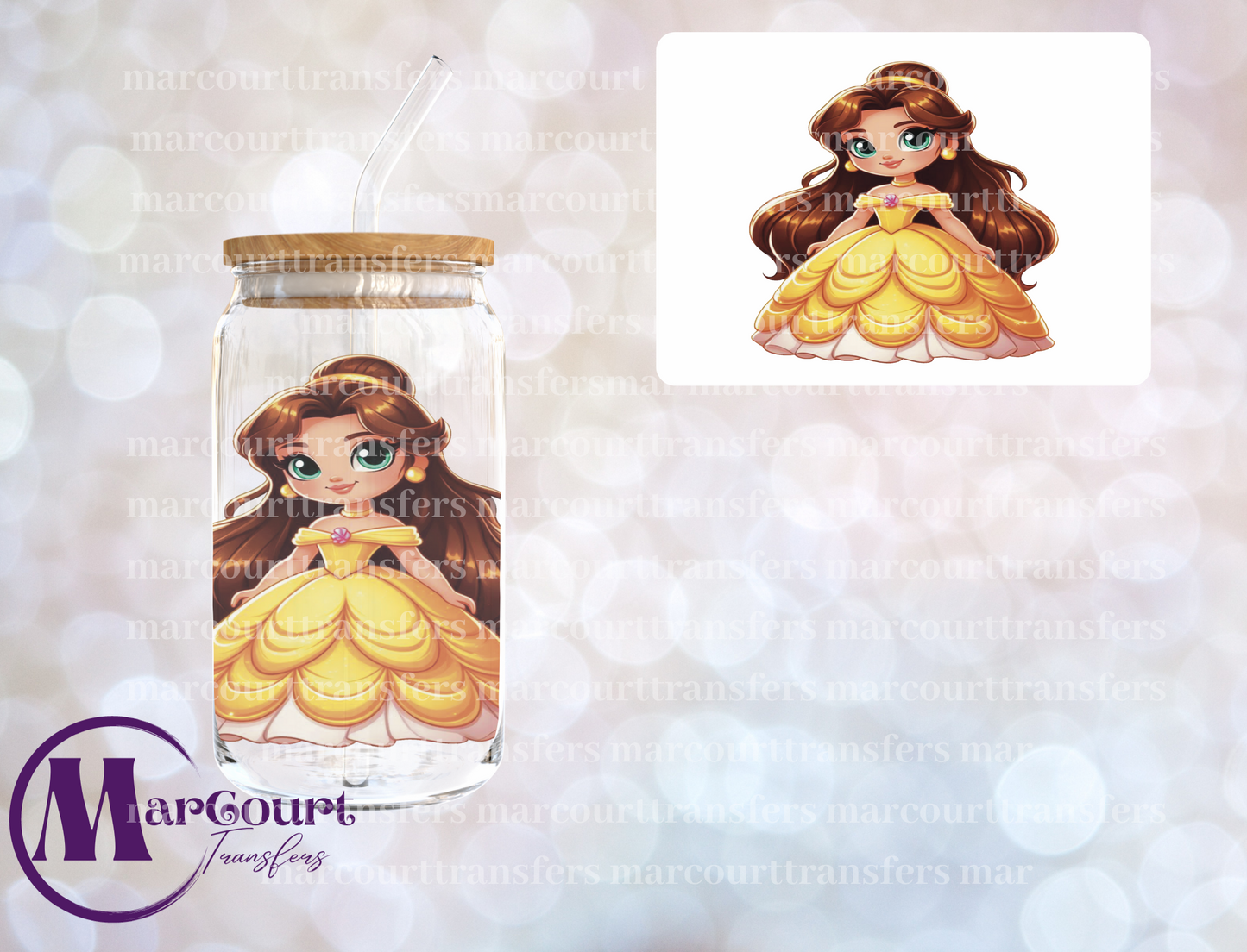 BELLE YOUNG GIRL-DECAL-UV DTF CUP WRAP