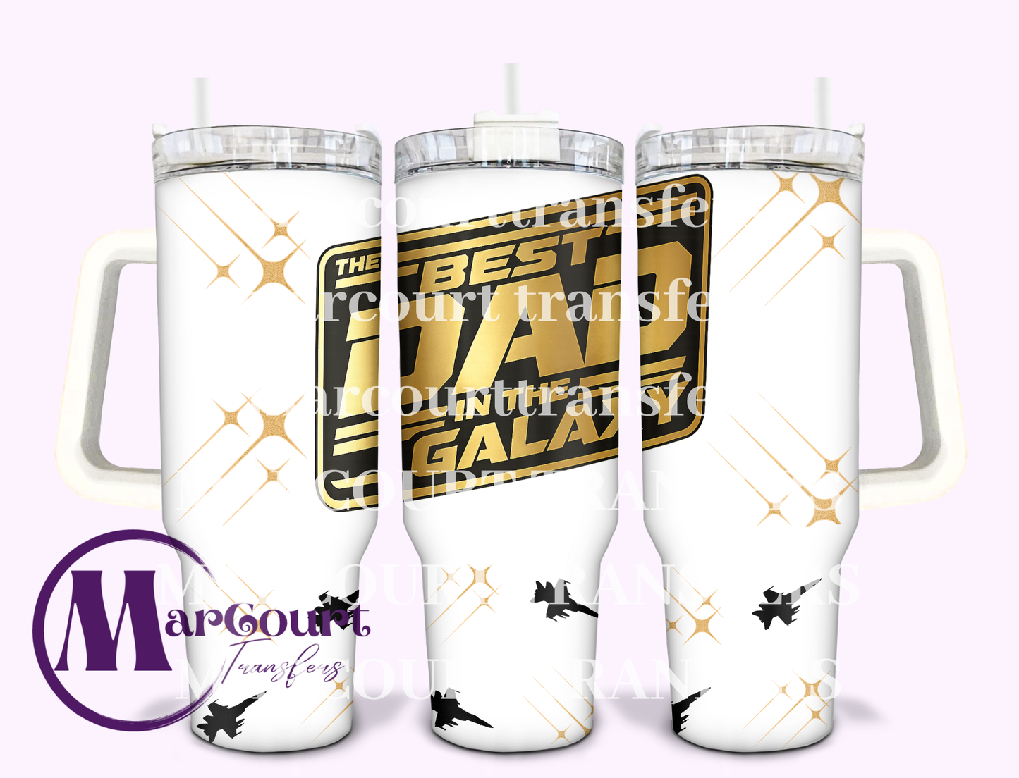 BEST DAD IN THE GALAXY-40 0Z-UV DTF CUP WRAP