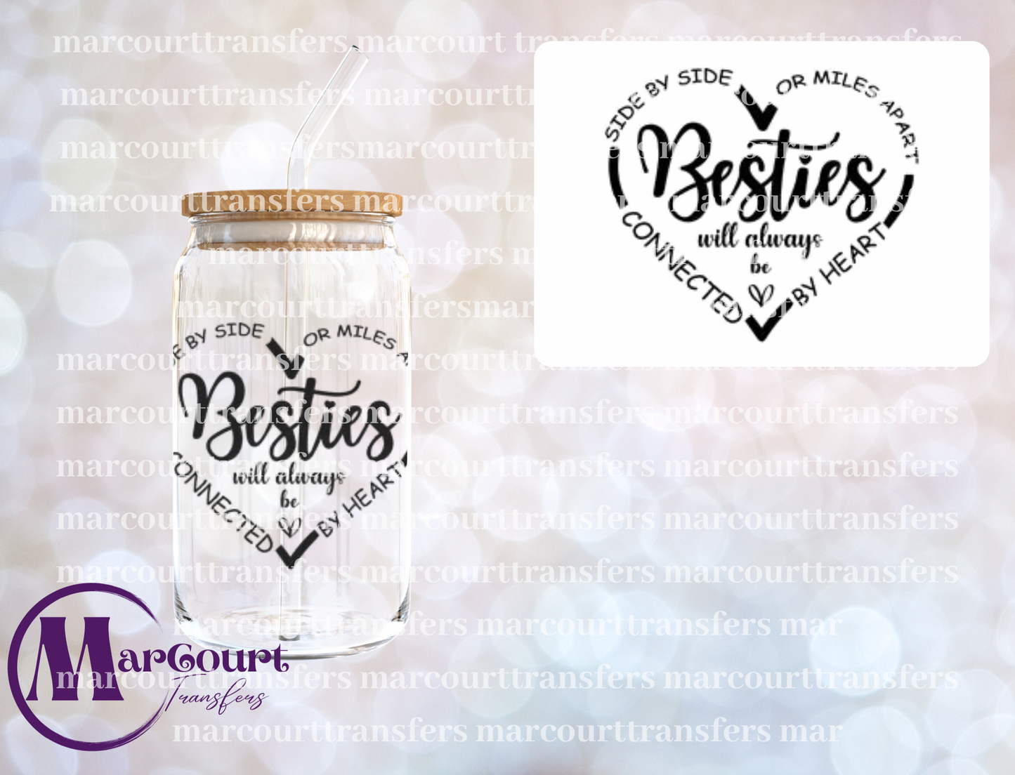 BESTIES SIDE BY SIDE-DECAL-UV DTF CUP WRAP