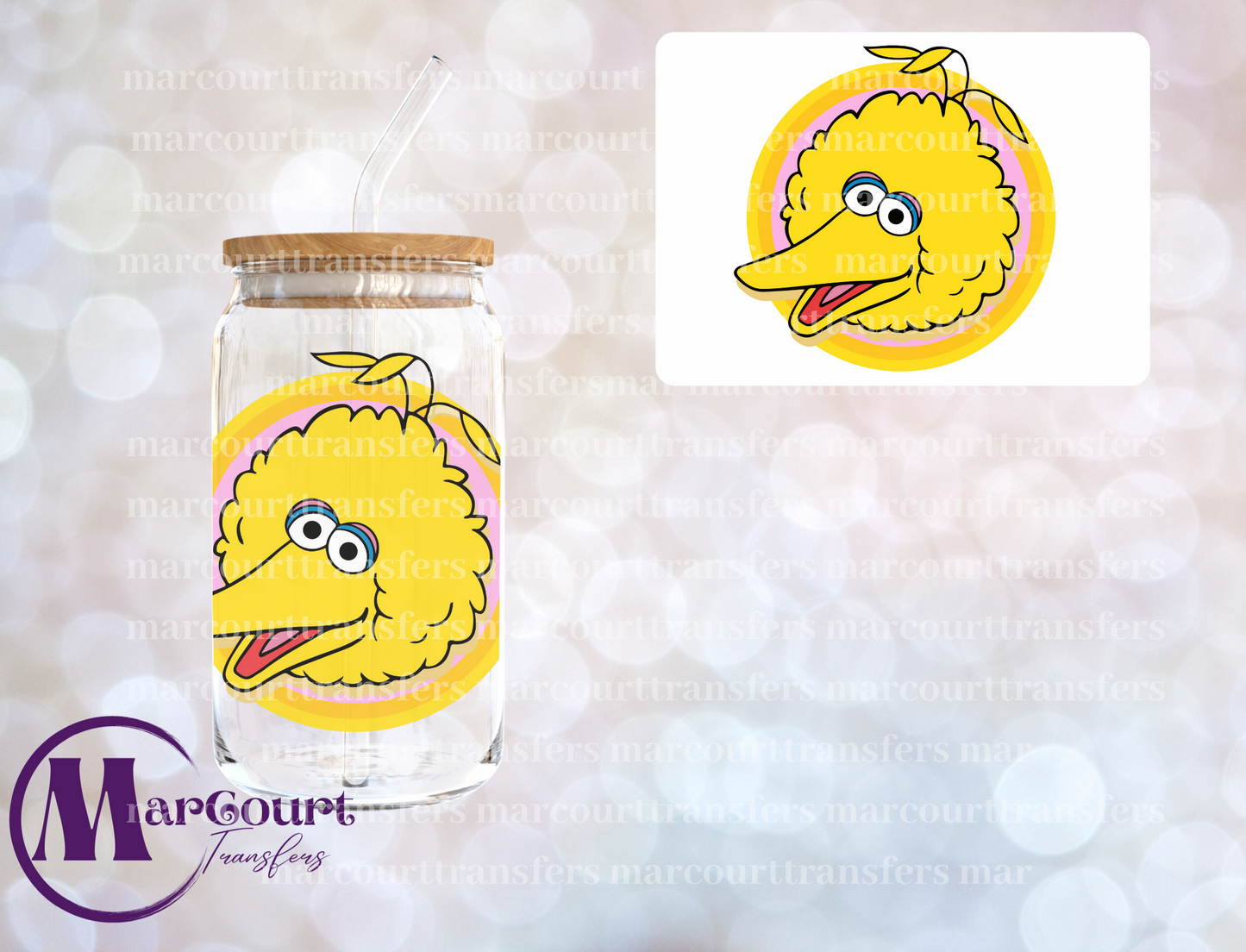 BIG BIRD-DECAL-UV DTF CUP WRAP