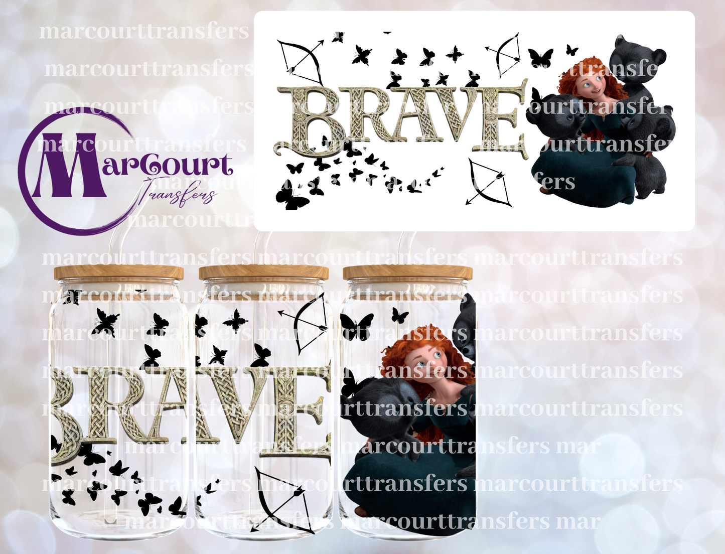 BRAVE-16 0Z-UV DTF CUP WRAP