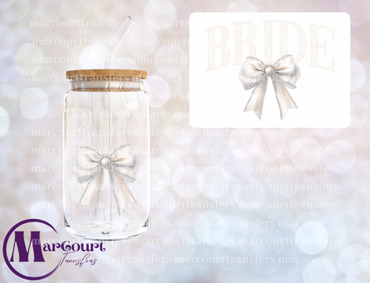 BRIDE BOW-DECAL-UV DTF CUP WRAP