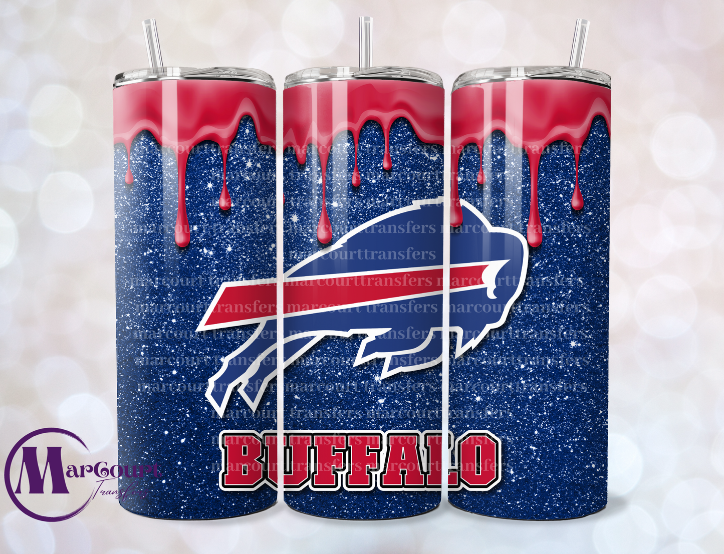 BUFFALO BILLS DRIP-20-SKINNY SUBLIMATION TUMBLER TRANSFER