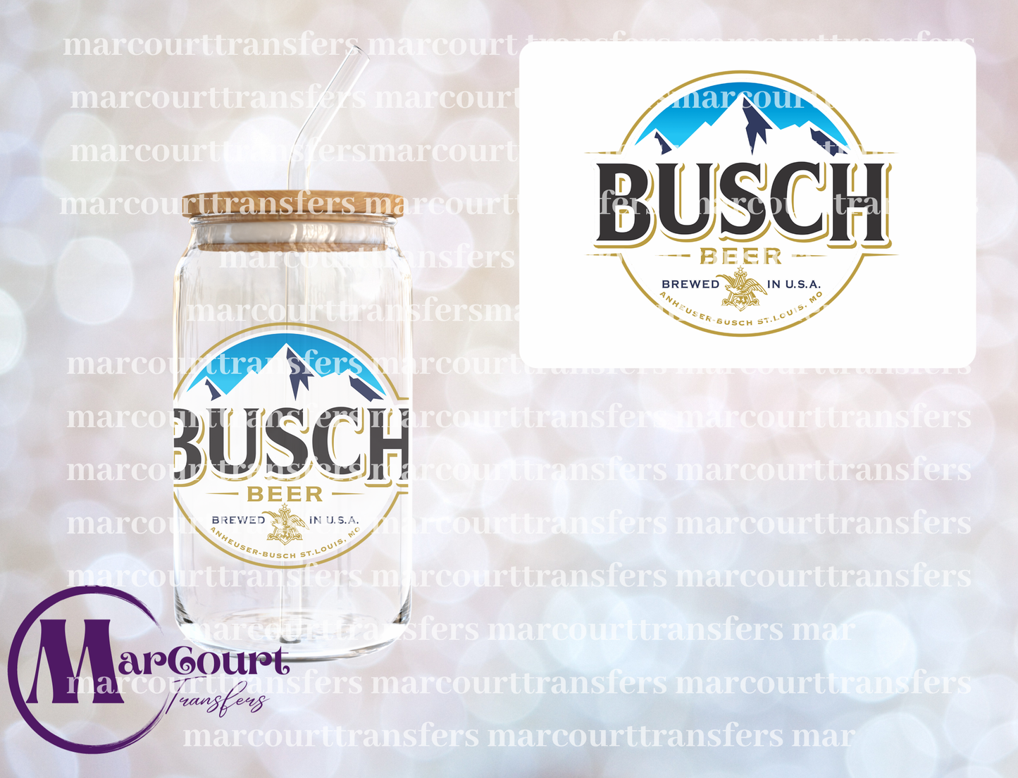 BUSCH BEER LOGO-UV DTF CUP WRAP