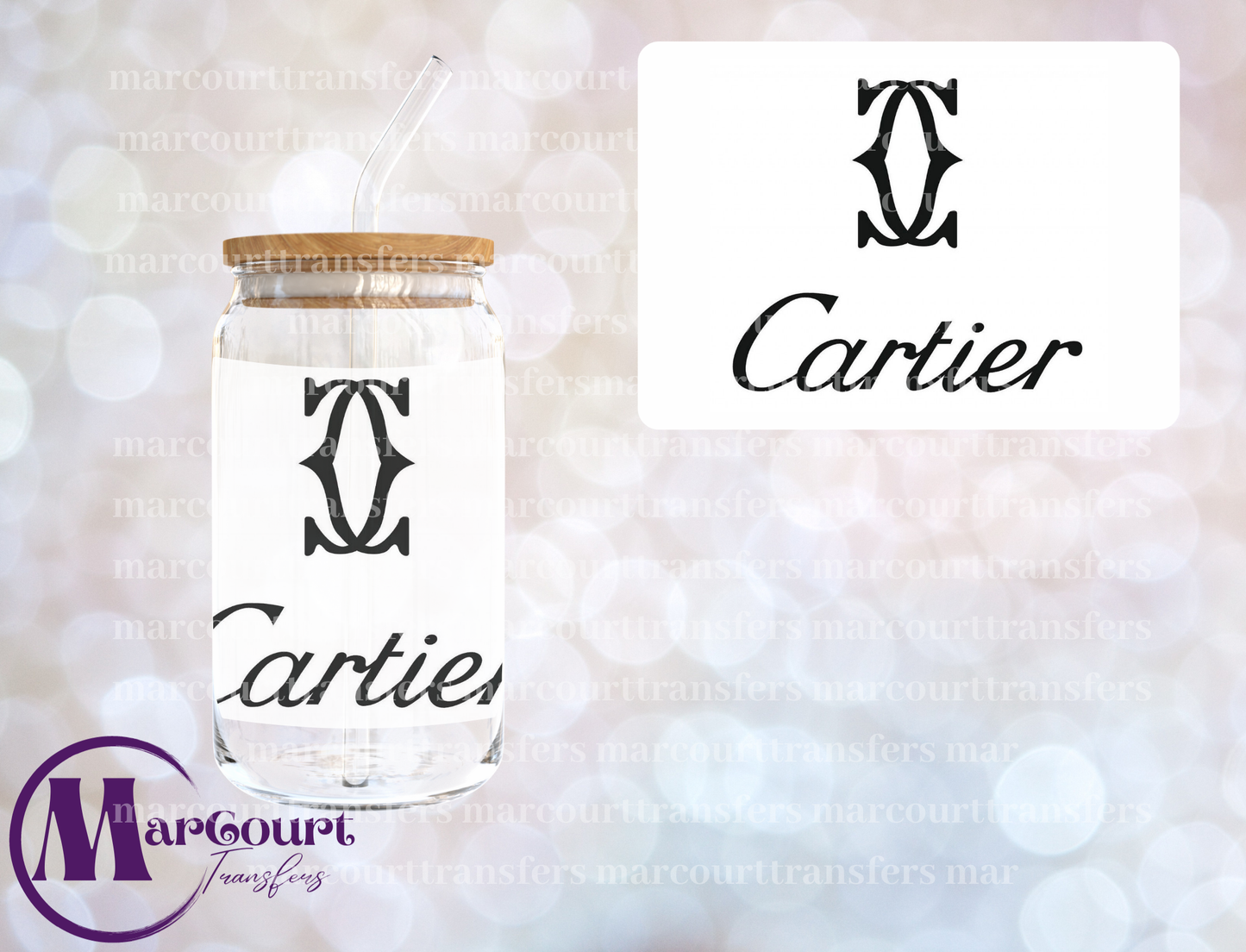 CARTIER-DECAL-UV DTF CUP WRAP