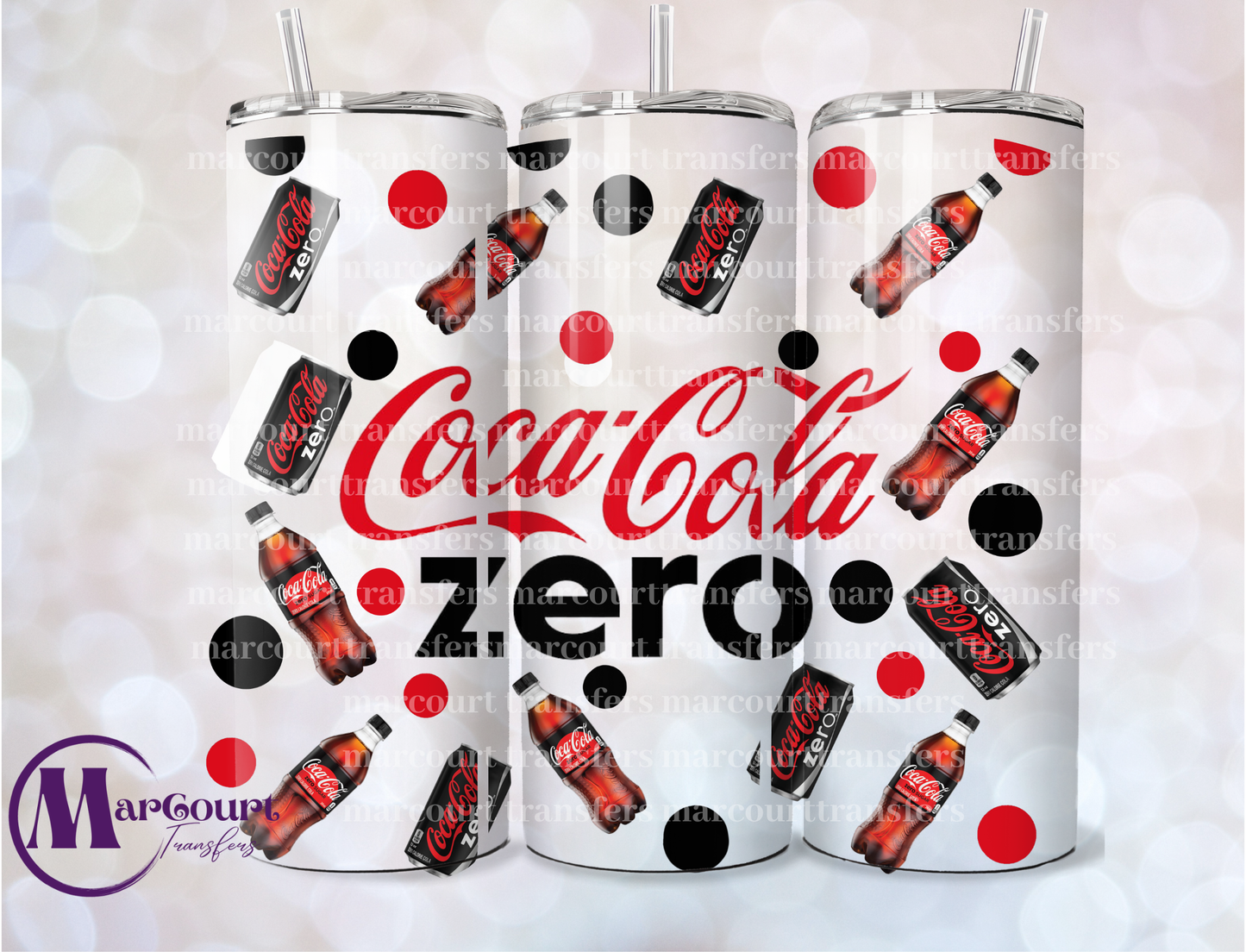 COCA COLA ZERO-SKINNY TUMBLER TRANSFER (SUBLIMATION)