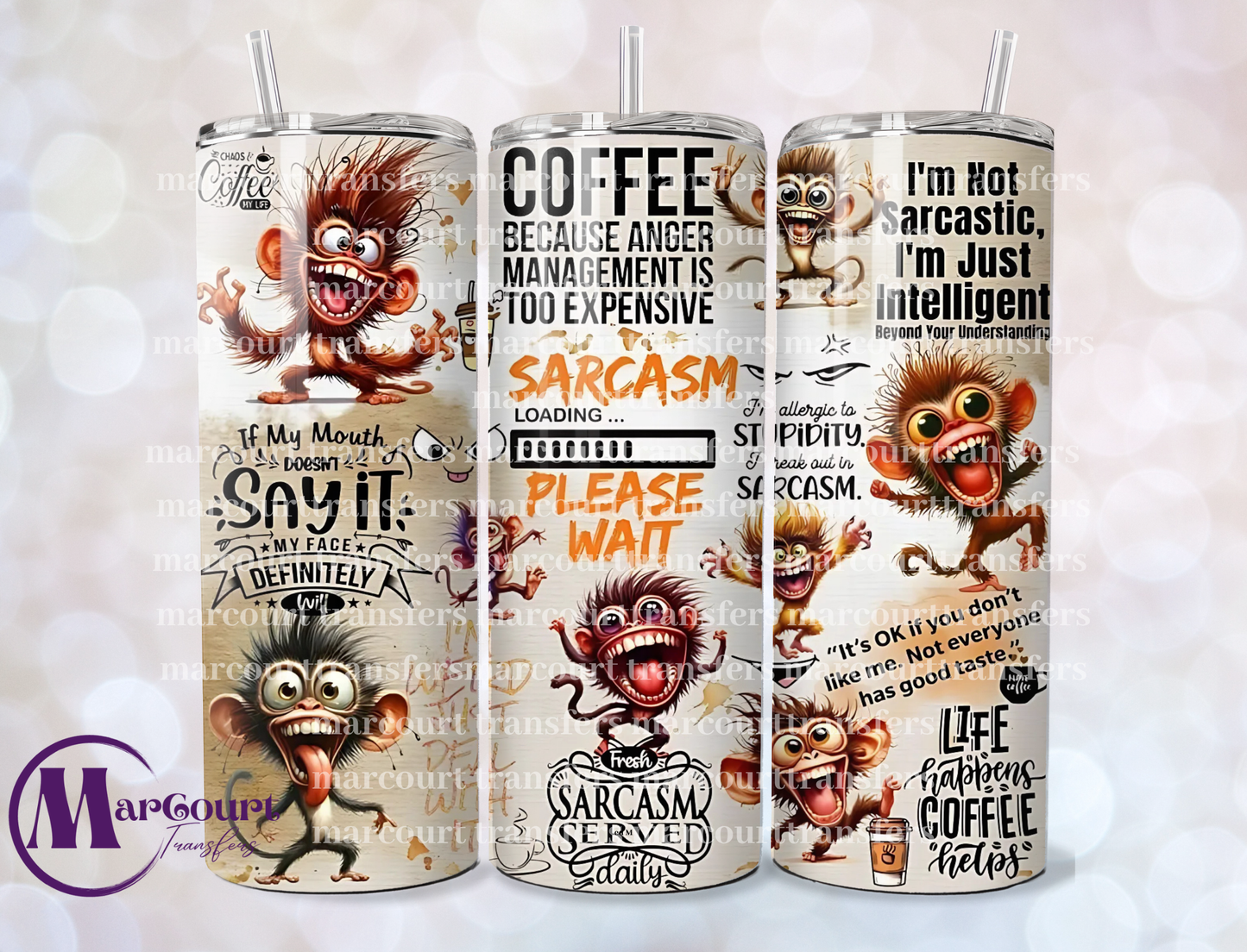 COFFEE BECAUSE ANGER MANAGEMENT IS TOO EXPENSIVE 20-SKINNY TUMBLER TRANSFER