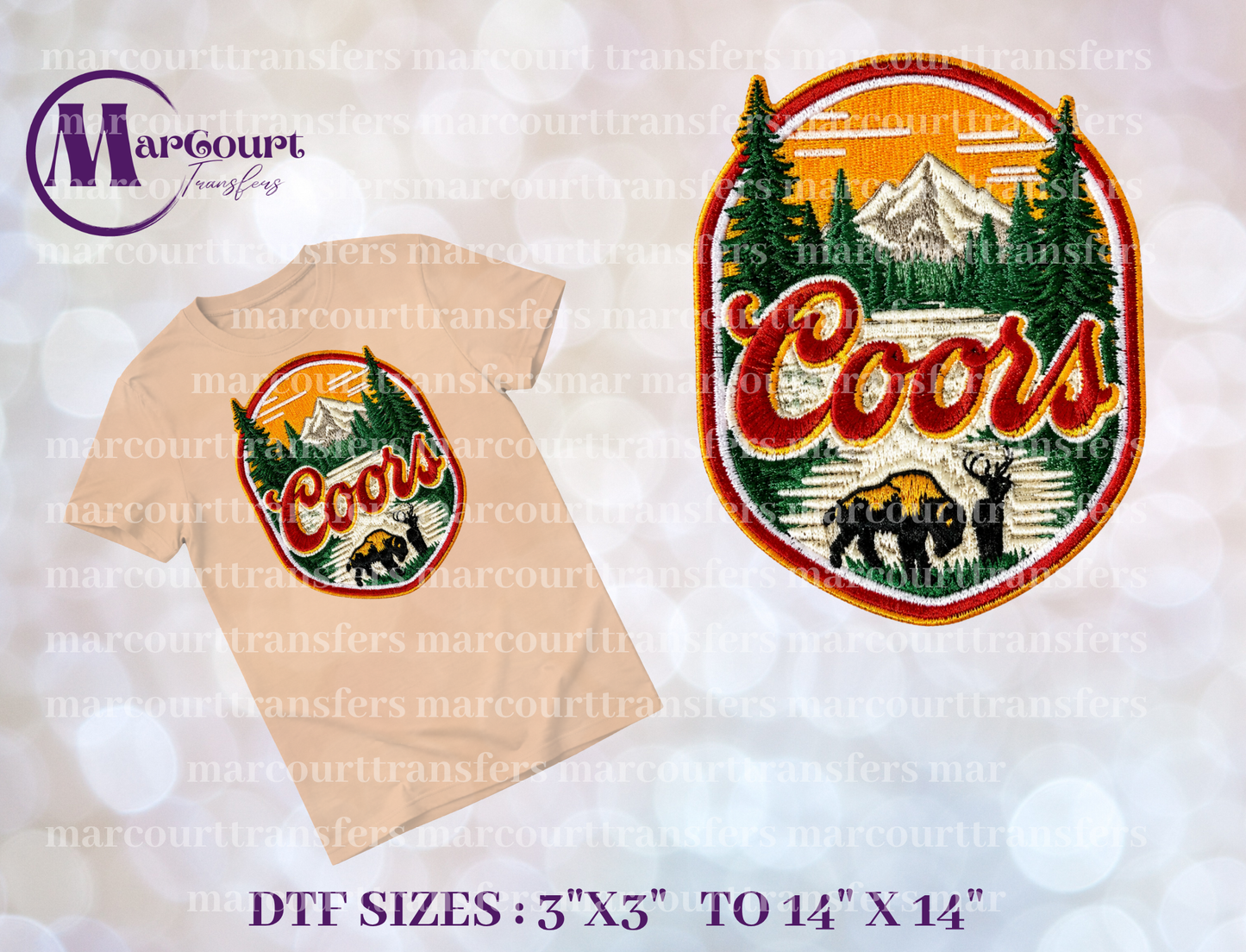DTF-COORS FAUX PATCH BUFFALO AND DEER