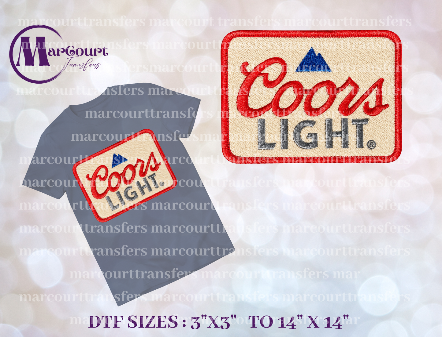 DTF-COORS LIGHT FAUX PATCH