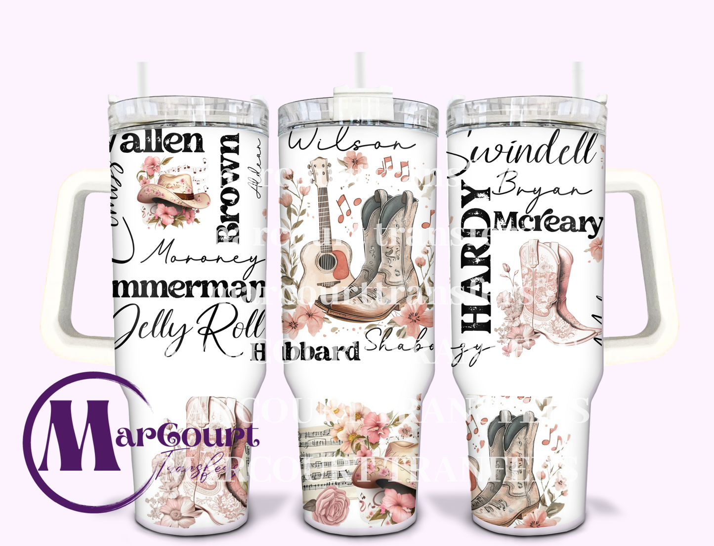 COUNTRY SINGERS-40 0Z-UV DTF CUP WRAP