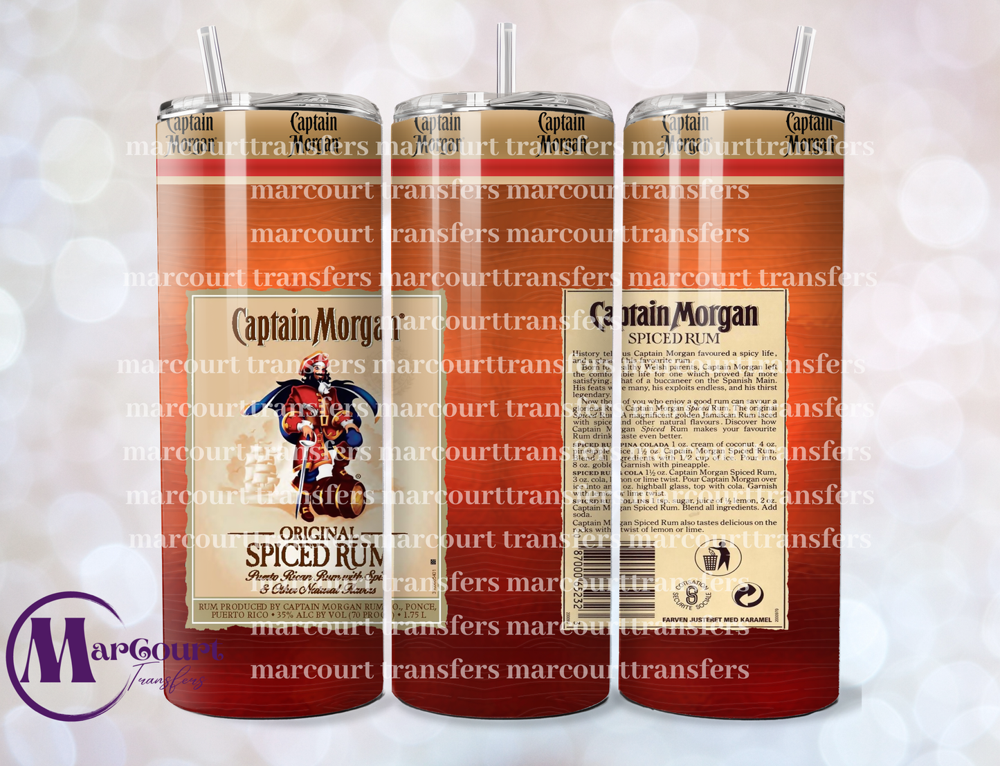 CAPTAIN MORGAN ORIGINAL-SKINNY TUMBLER TRANSFER (SUBLIMATION)