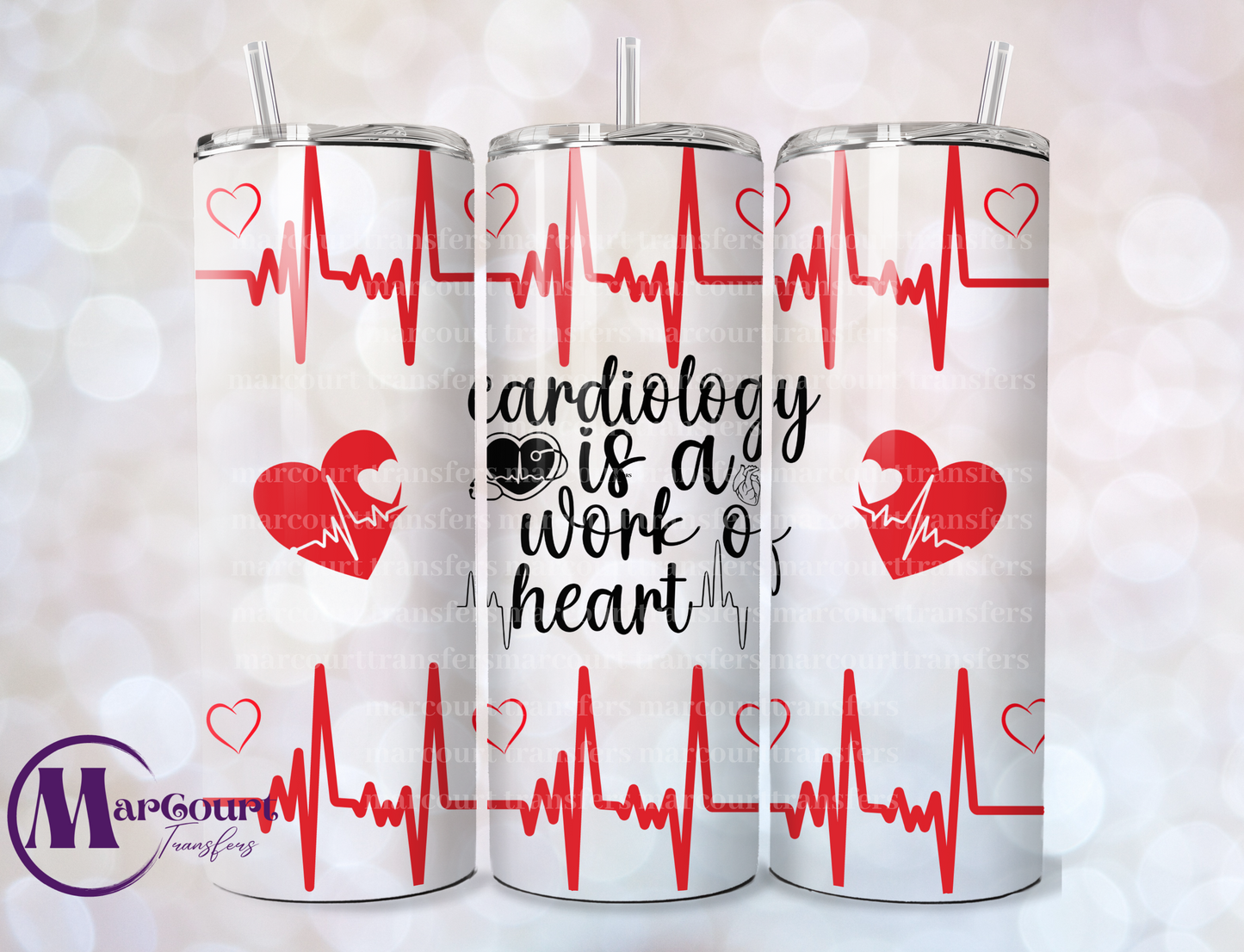 CARDIOLOGY IS A WORK OF HEART-20 OZ-UV DTF CUP WRAP