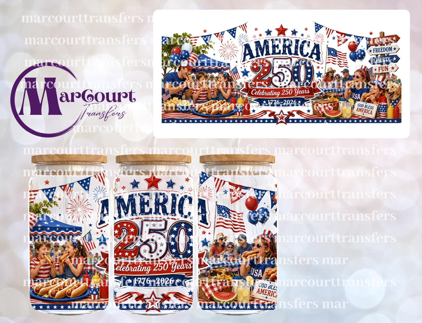 CELEBRATING 250 YEARS-16 0Z-UV DTF CUP WRAP
