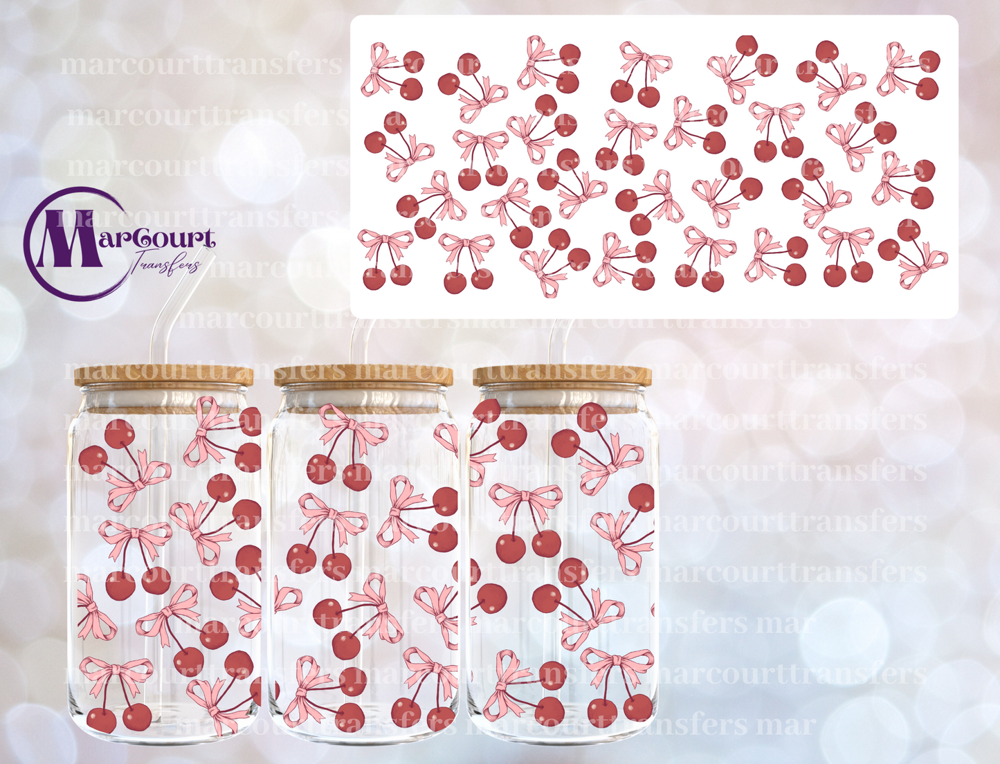 CHERRY COQUETTE-16 0Z-UV DTF CUP WRAP