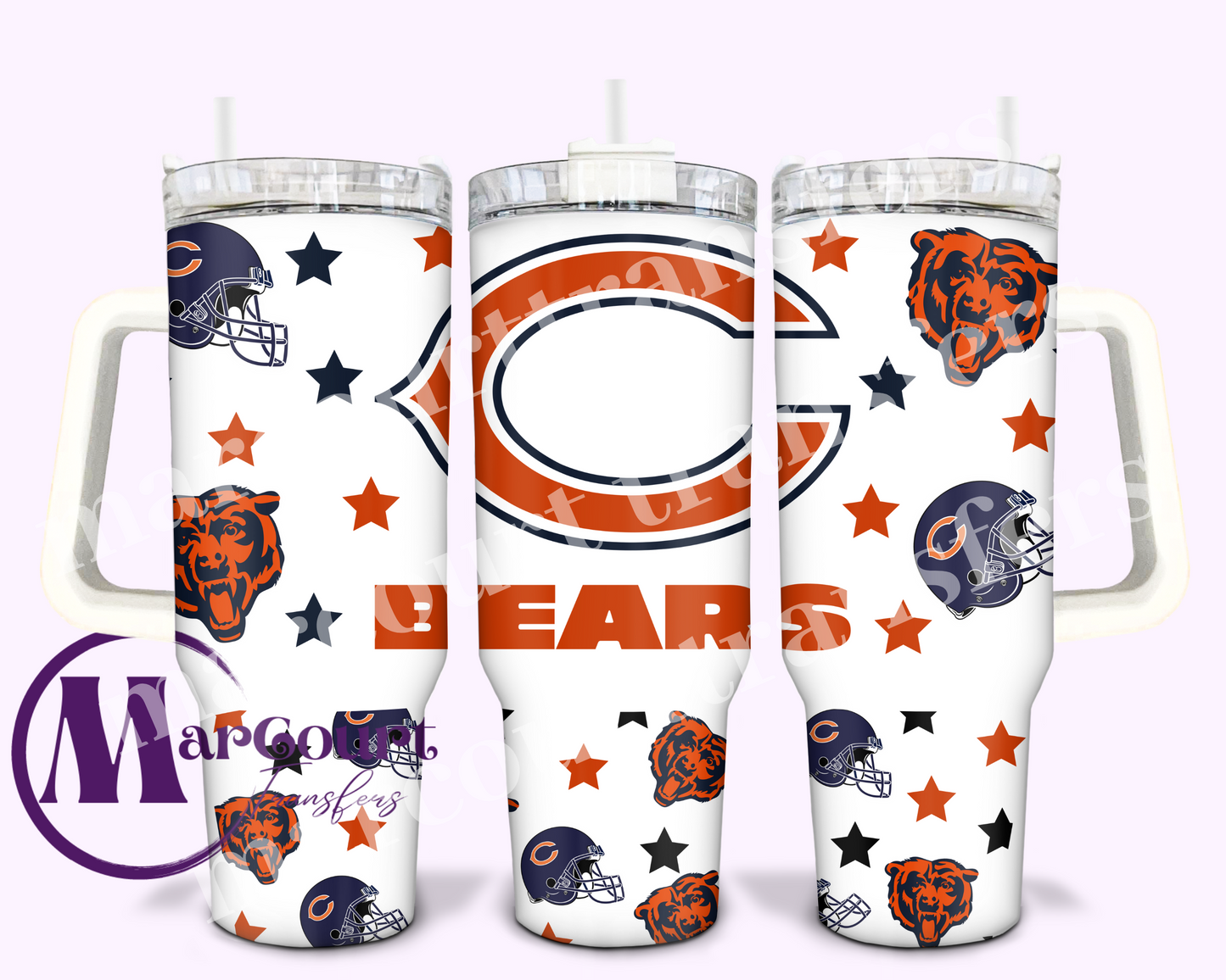 CHICAGO BEARS-40 OZ-UV DTF CUP WRAP