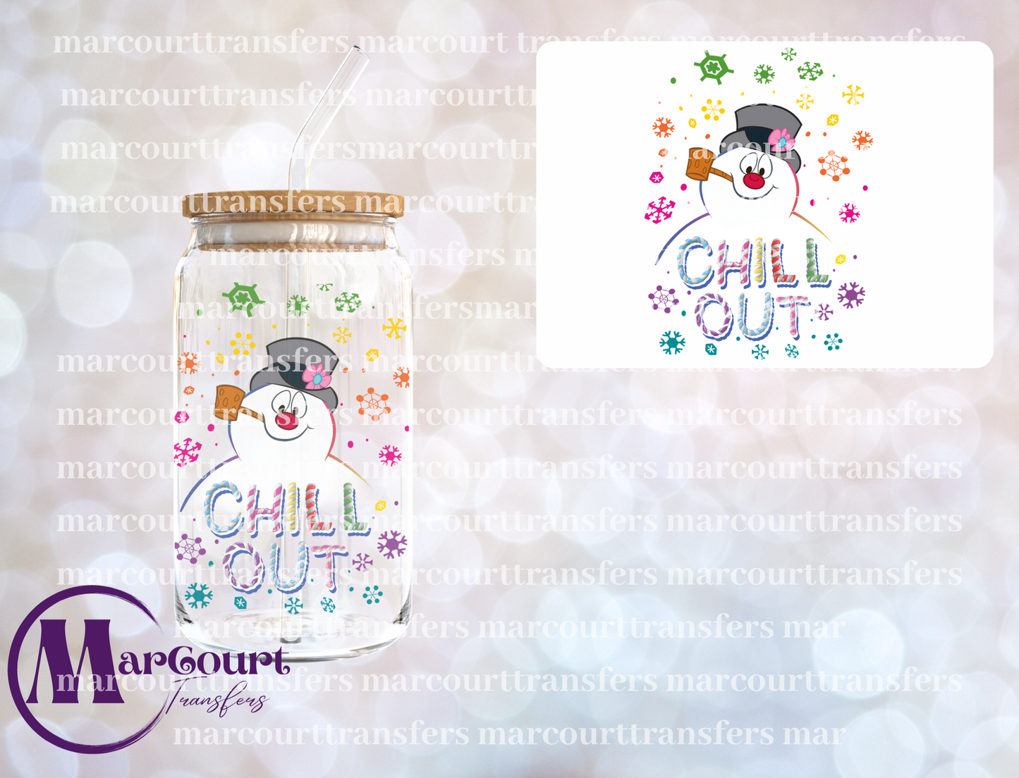 CHILLOUT FROSTY-DECAL-UV DTF CUP WRAP
