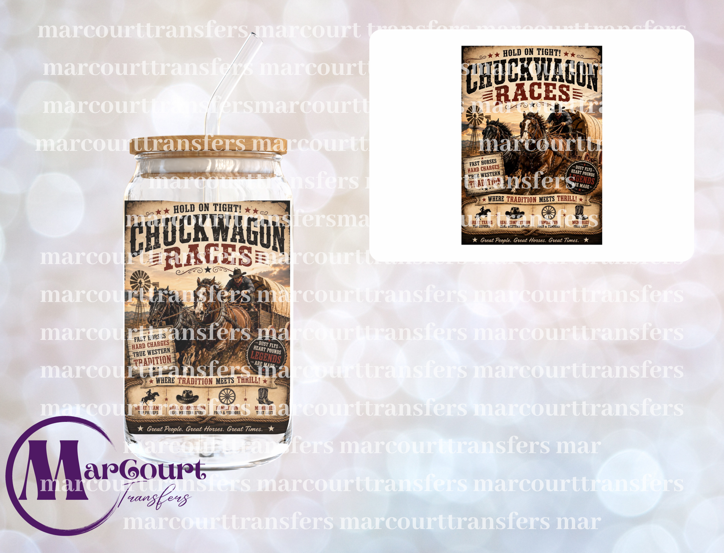 CHUCKWAGON RACES 2-UV DTF CUP WRAP