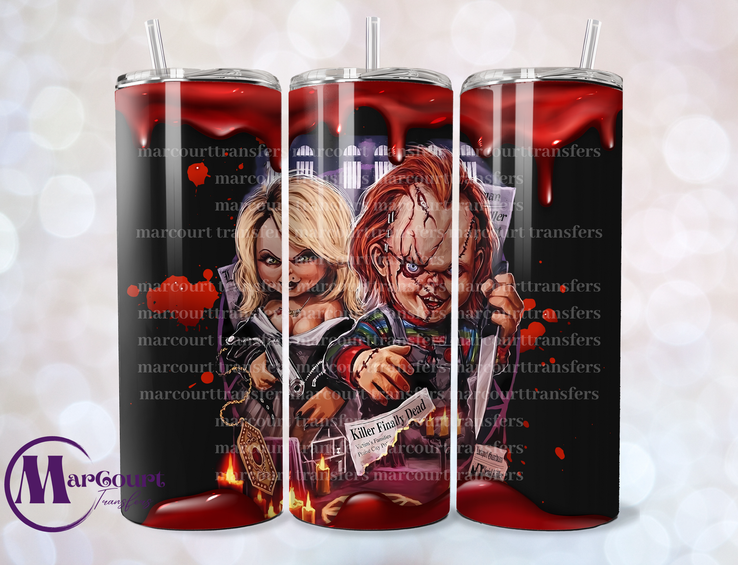 CHUCKY-SKINNY TUMBLER TRANSFER (SUBLIMATION)