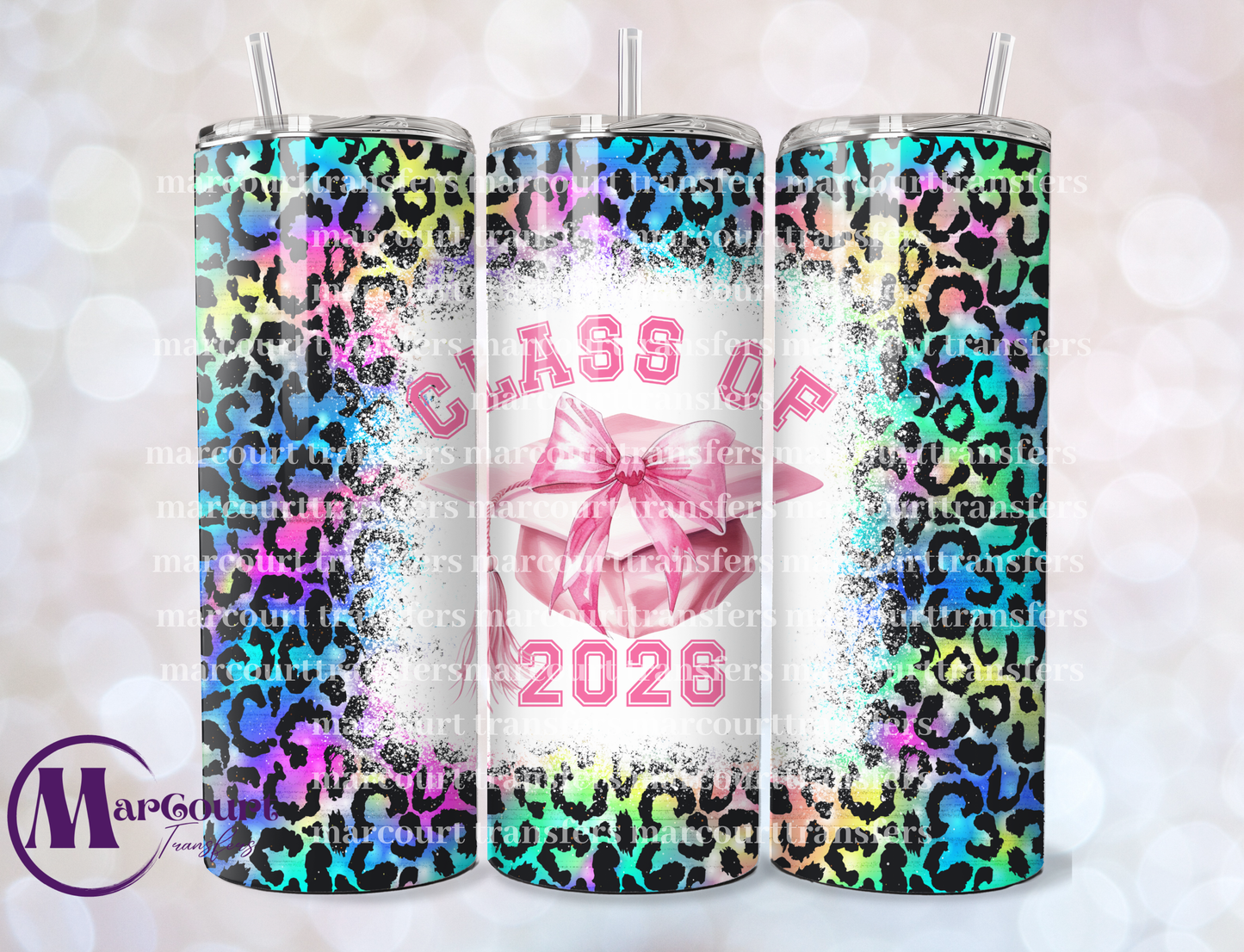 CLASS OF 2026 COLORFUL CHEETAH-20 OZ-UV DTF CUP WRAP