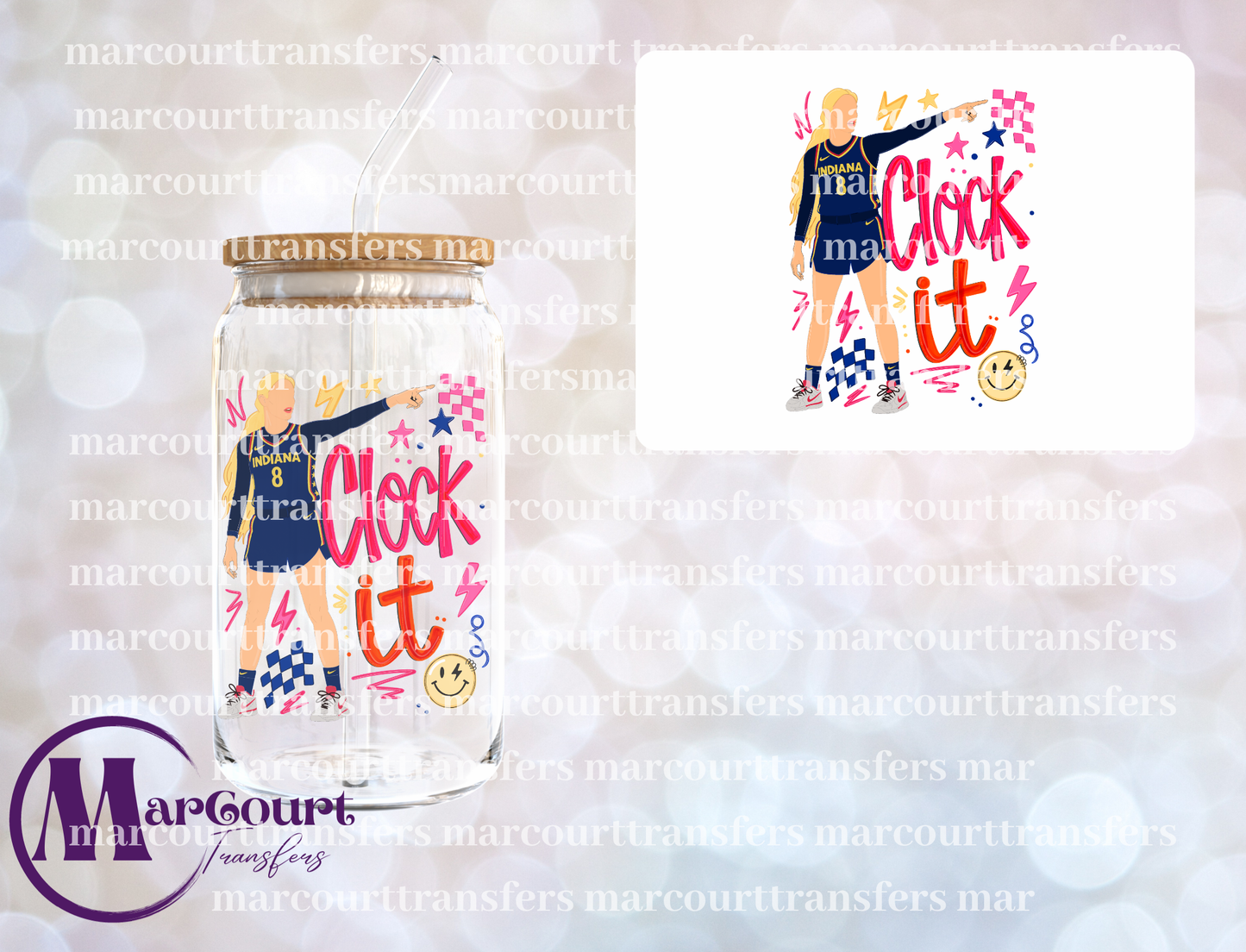 CLOCK IT SOPHIE CUNNINGHAM-UV DTF CUP WRAP