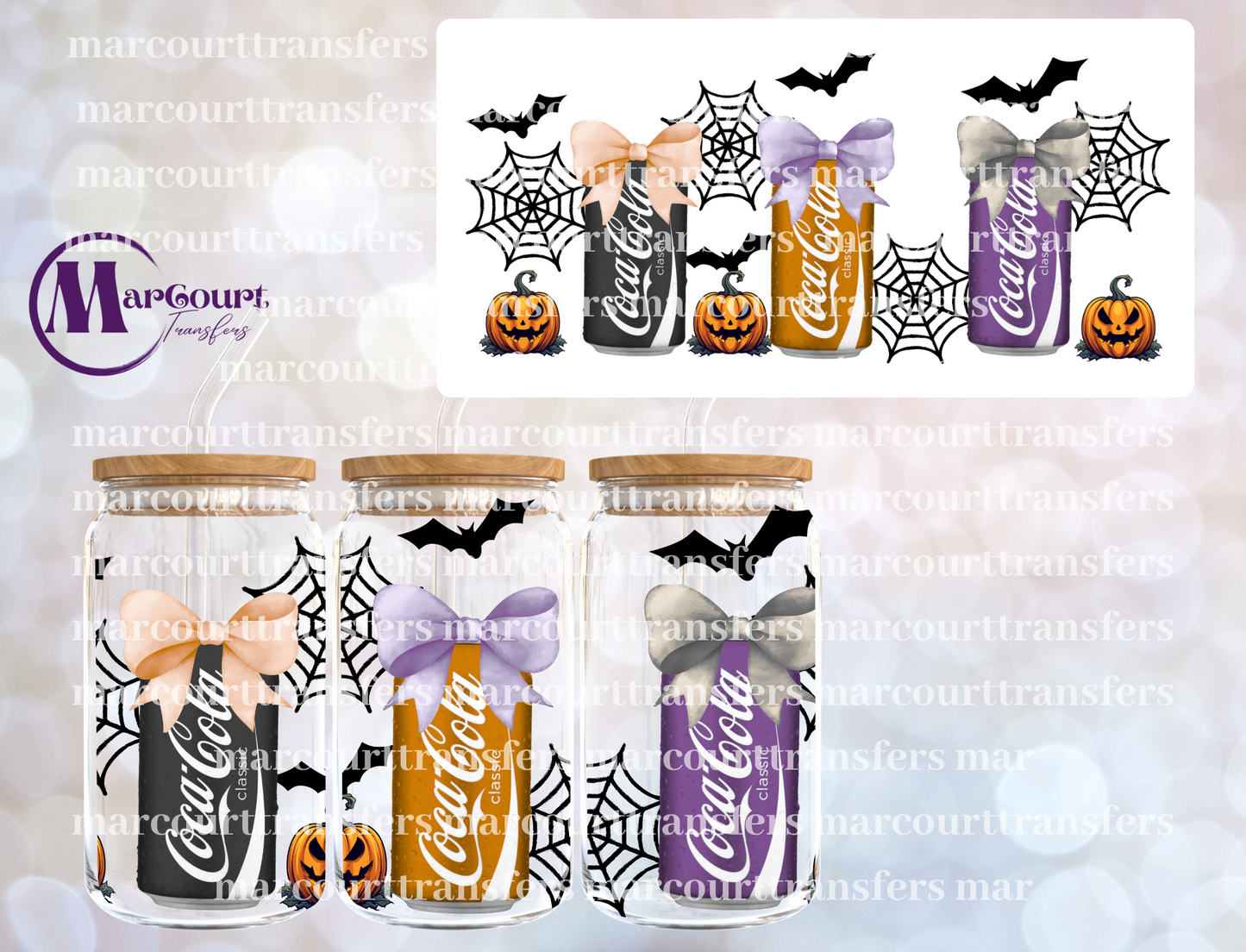 COCA COLA HALLOWEEN-16 0Z-UV DTF CUP WRAP
